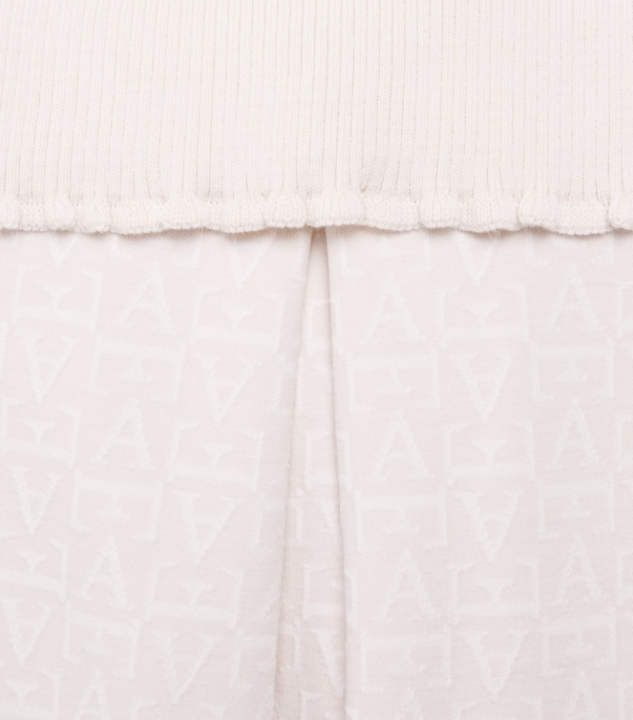Emporio Armani Kids Monogram Jacquard Dress (4-14 Years) White Sand Image 3