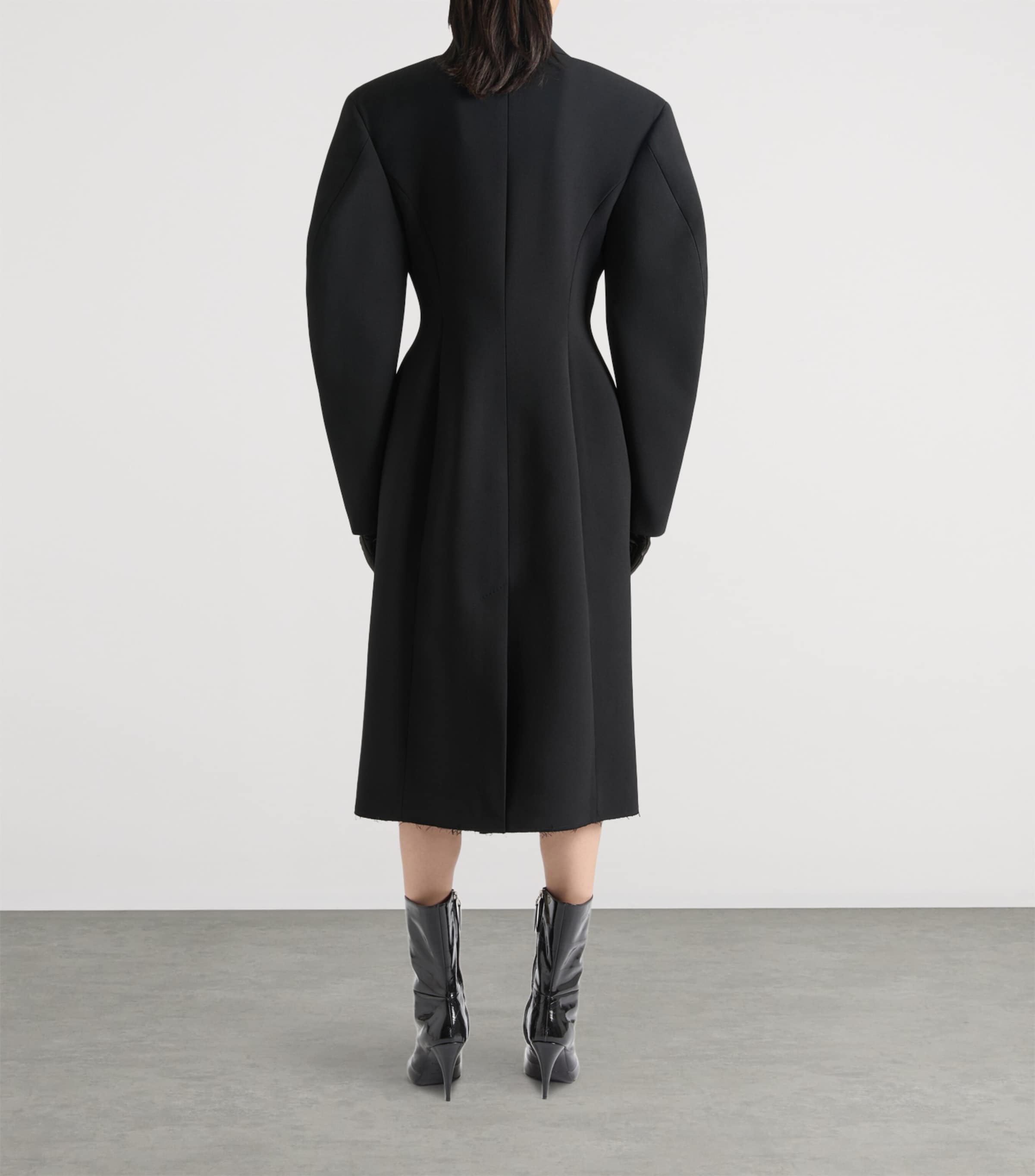 Wool-Blend Coat BLACK Image 3