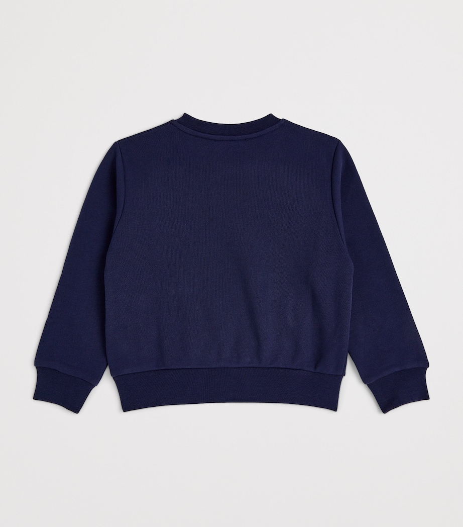 Embellished Crest Sweatshirt (3-5 Years) 2UT00-NAVY+SILVER Image 2