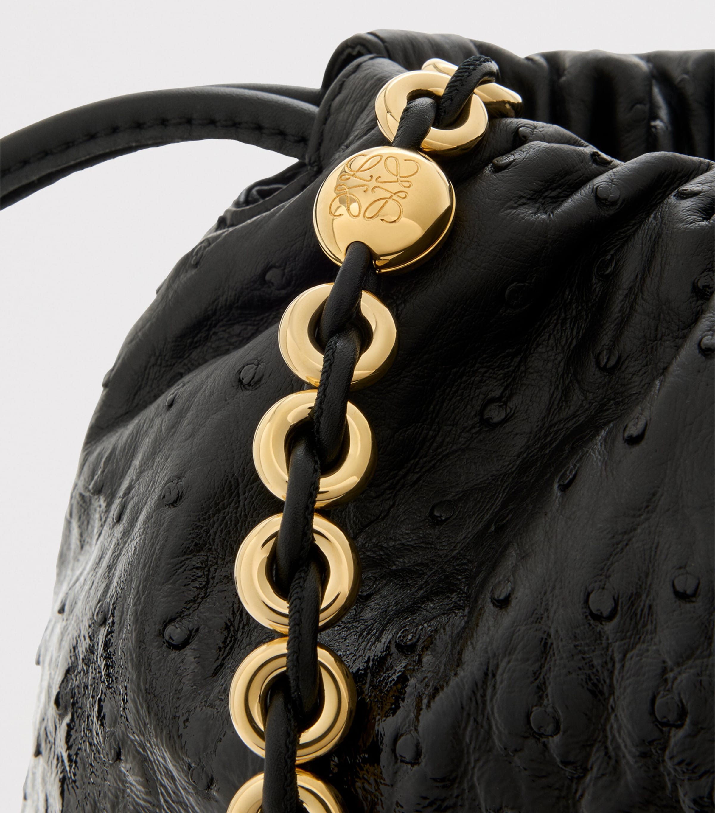 LOEWE Medium Leather Flamenco Purse Black Image 9