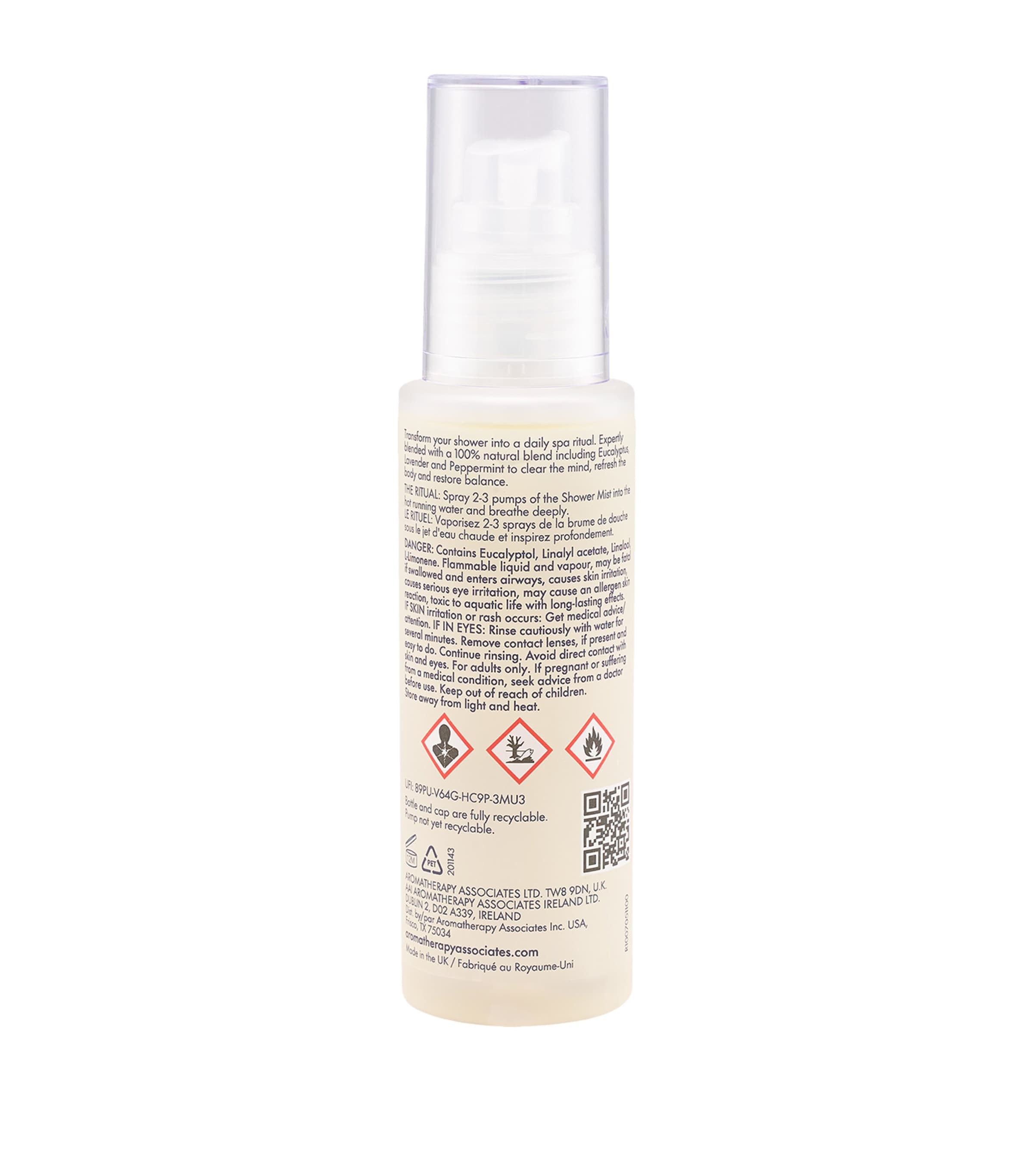 Aromatherapy Associates Support Breathe Shower Mist (100ml) Image 2
