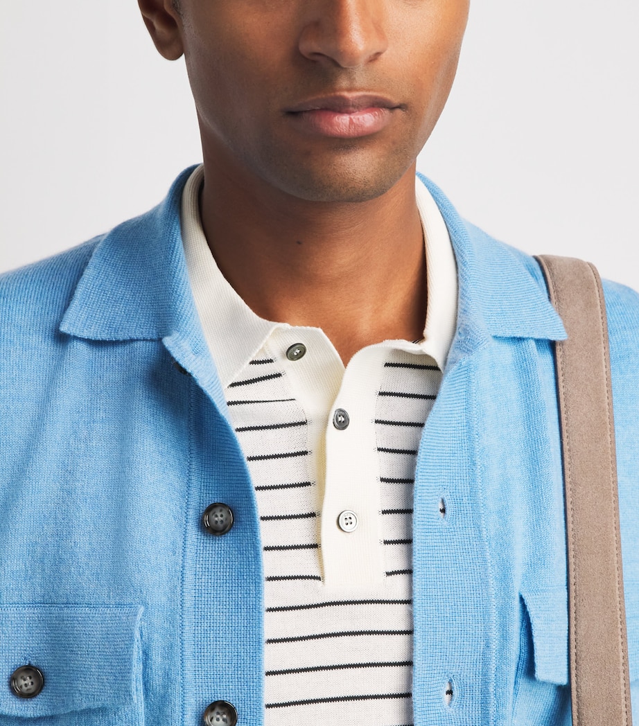 Allude Mens Virgin Wool-Cashmere Overshirt Image 3