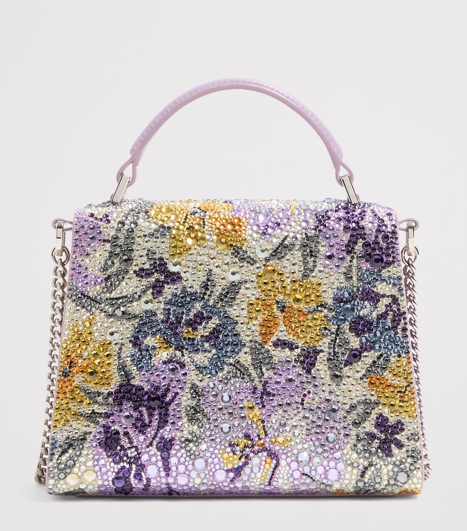 Valentino Garavani Mini Leather Embellished VSLING Top-Handle Bag Dak Image 4
