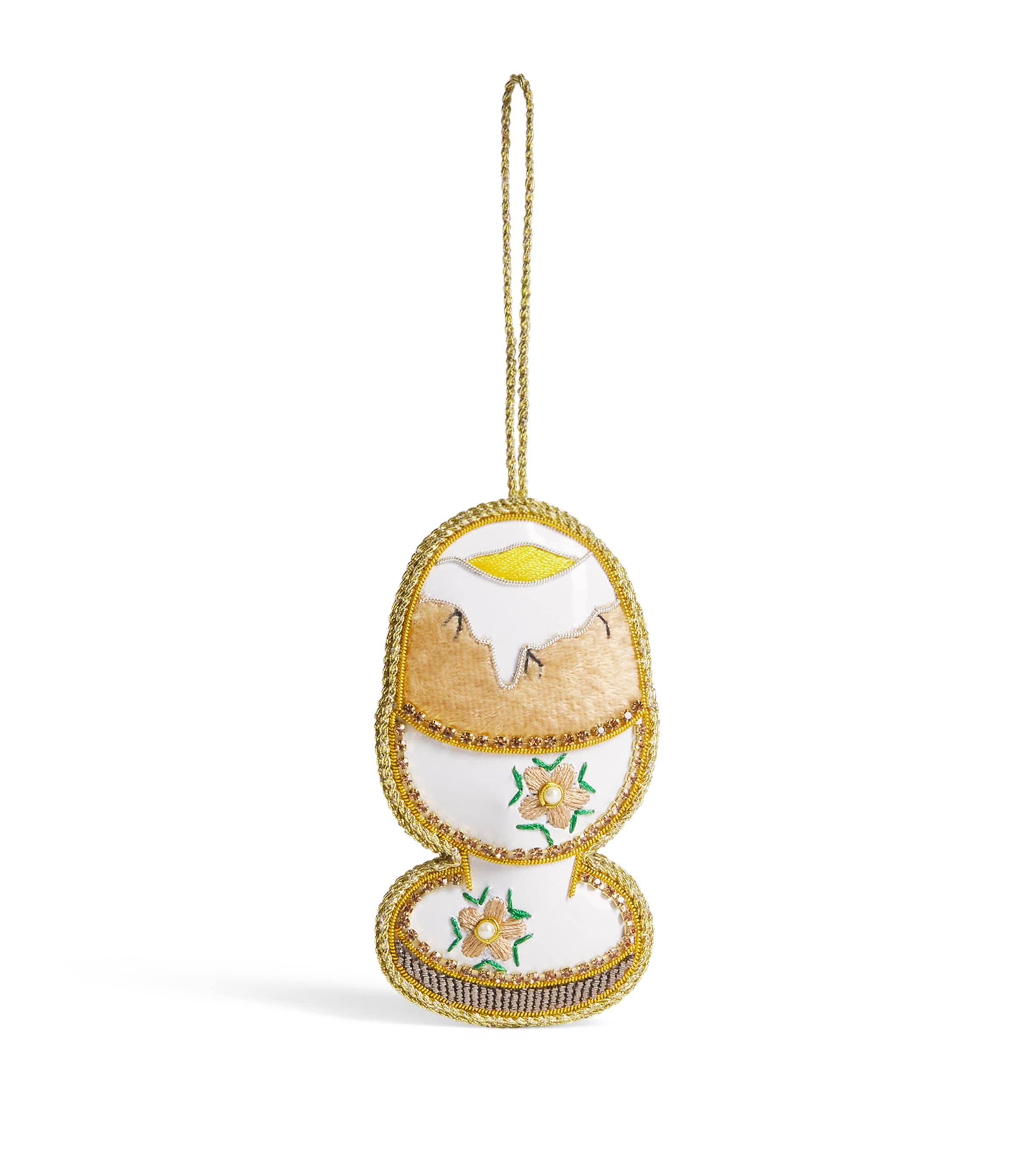 Tinker Tailor Dippy Egg Tree Decoration Champgne/yllw/whte Image 1