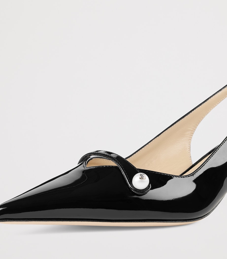 Amita 45 Leather Slingback Pumps BLACK Image 5