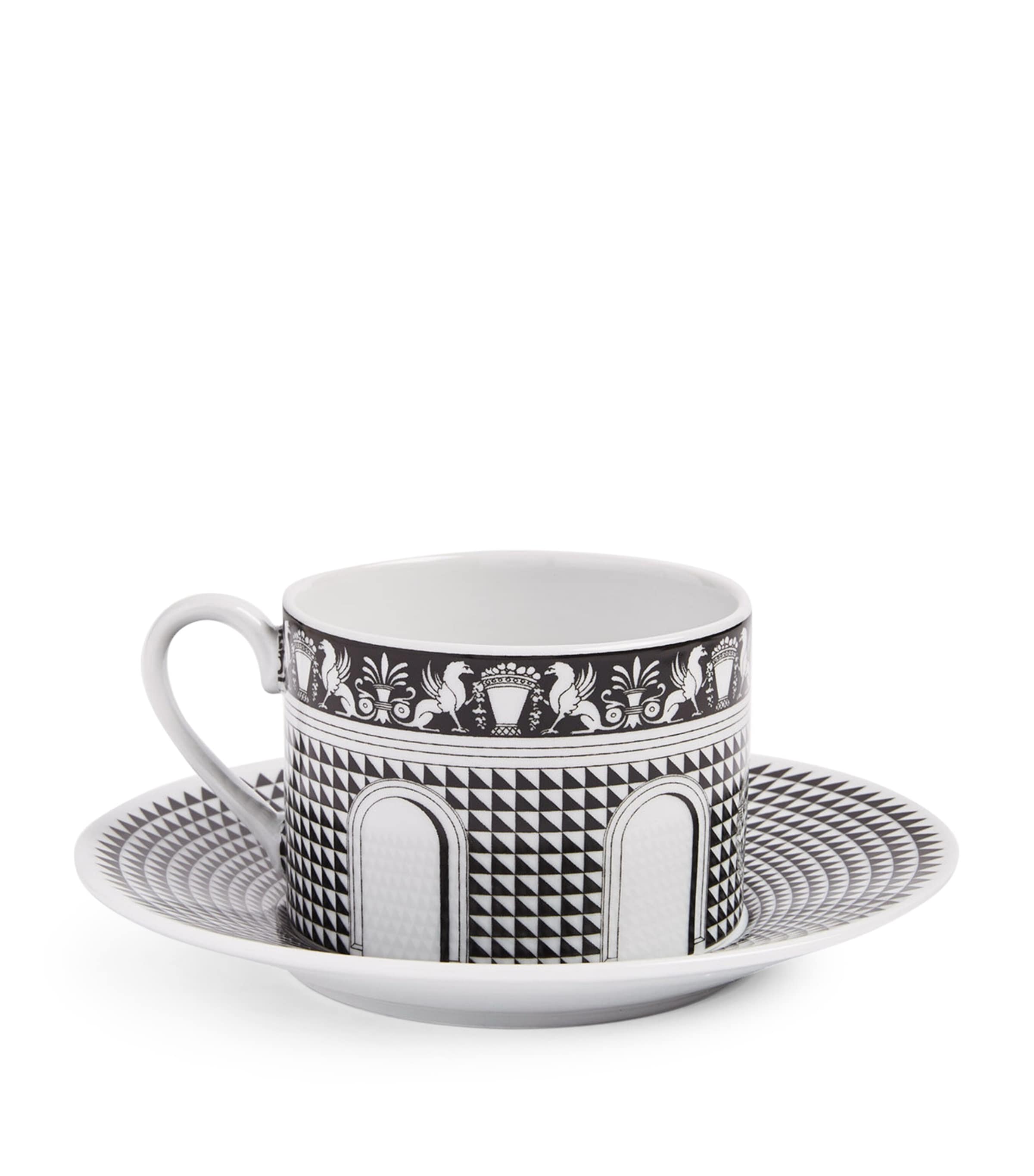 Fornasetti Porcelain Facciata Quattrocentesca Teacup And Saucer