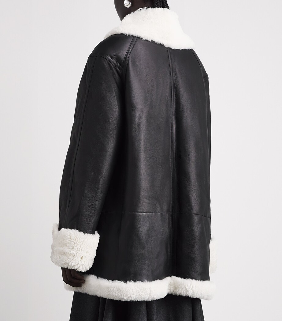 Altuzarra Shearling Blake Coat Black/white Image 5