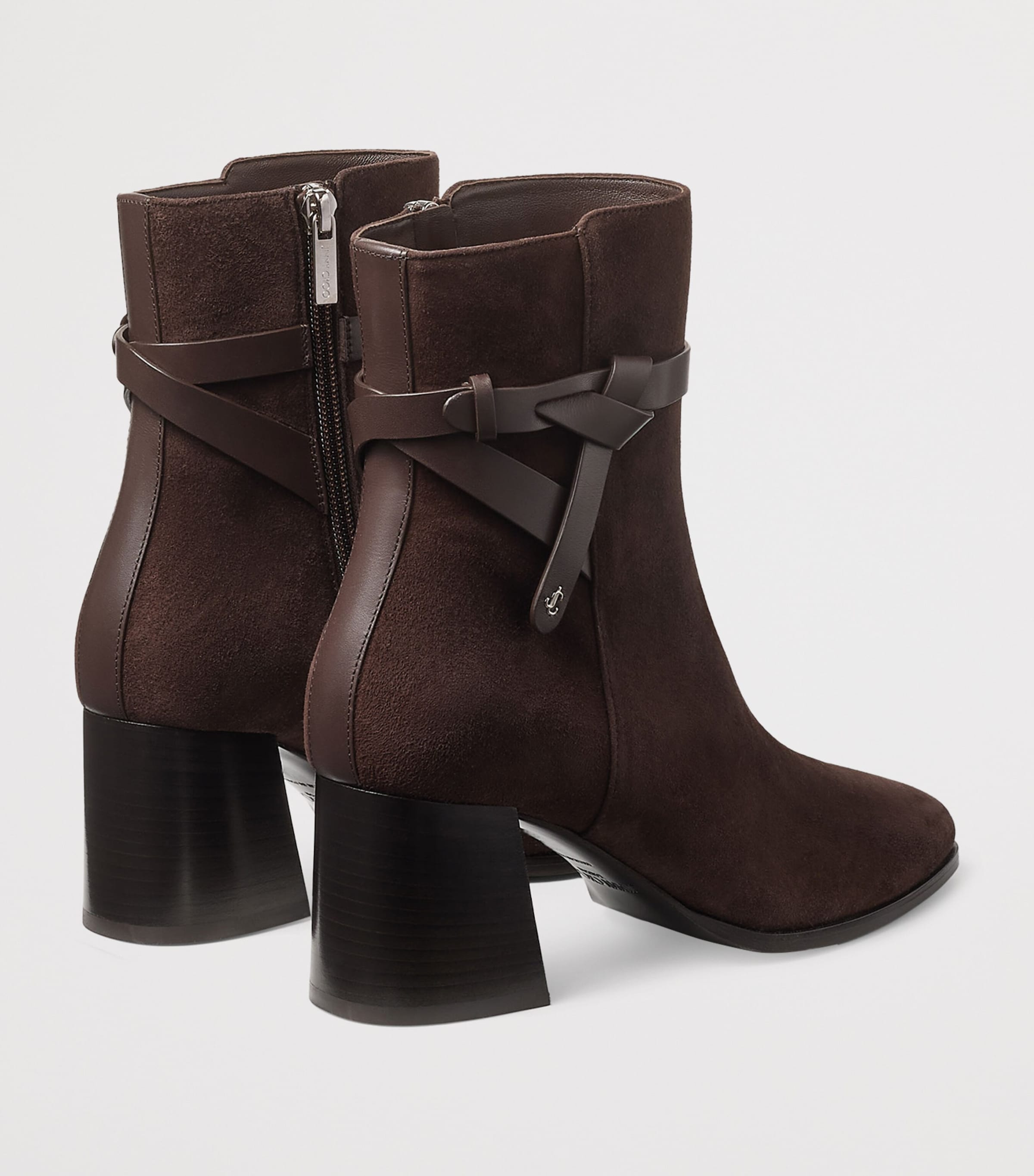 Lawton AB 65 Suede Heeled Boots CHOCOLATE/CHOCOLATE Image 3