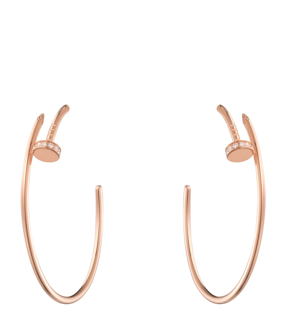 Cartier Rose Gold and Diamond Juste un Clou Hoop Earrings Rose Gold Image 1