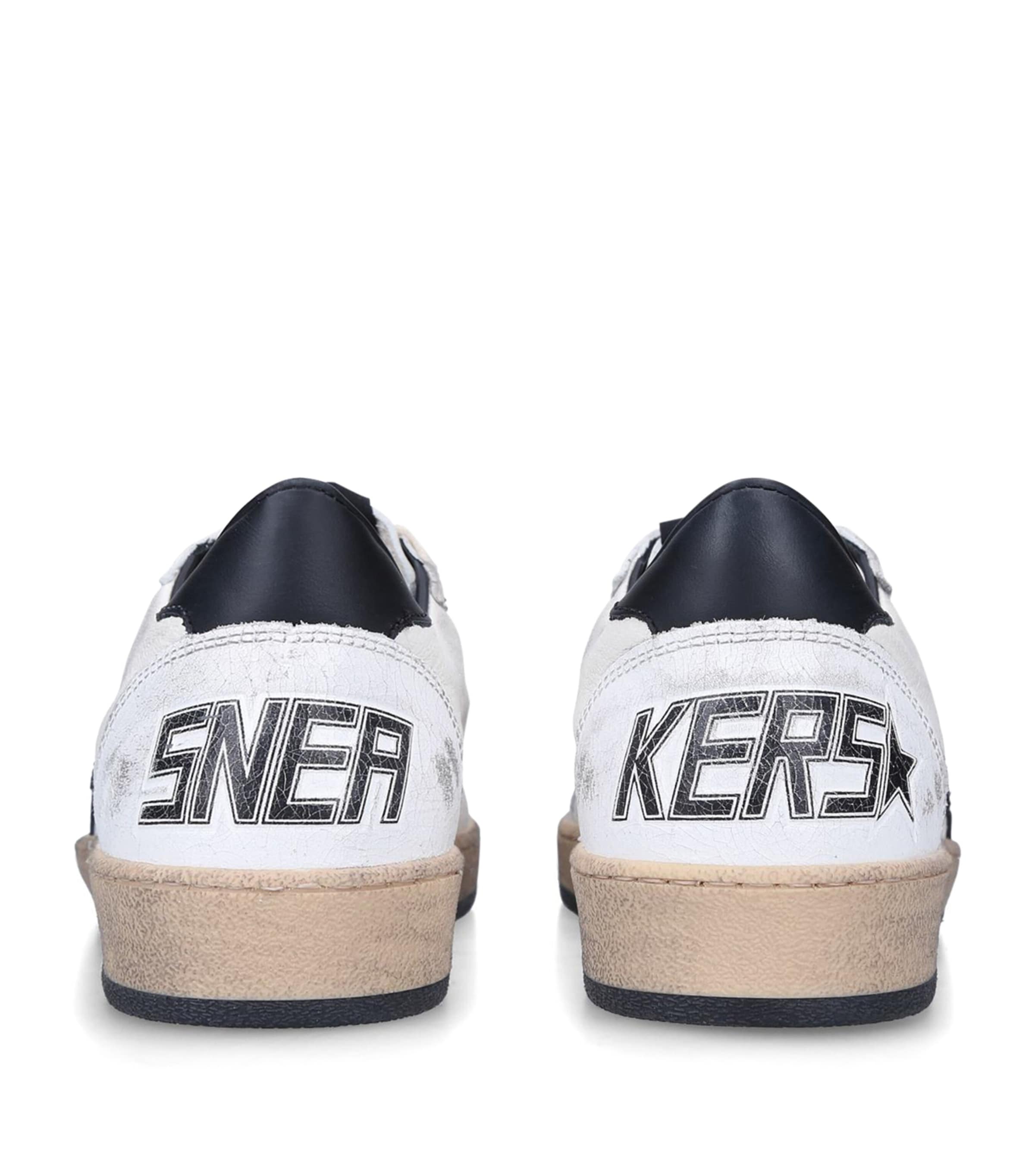 Golden Goose Leather Ball Star Sneakers White/blk Image 3