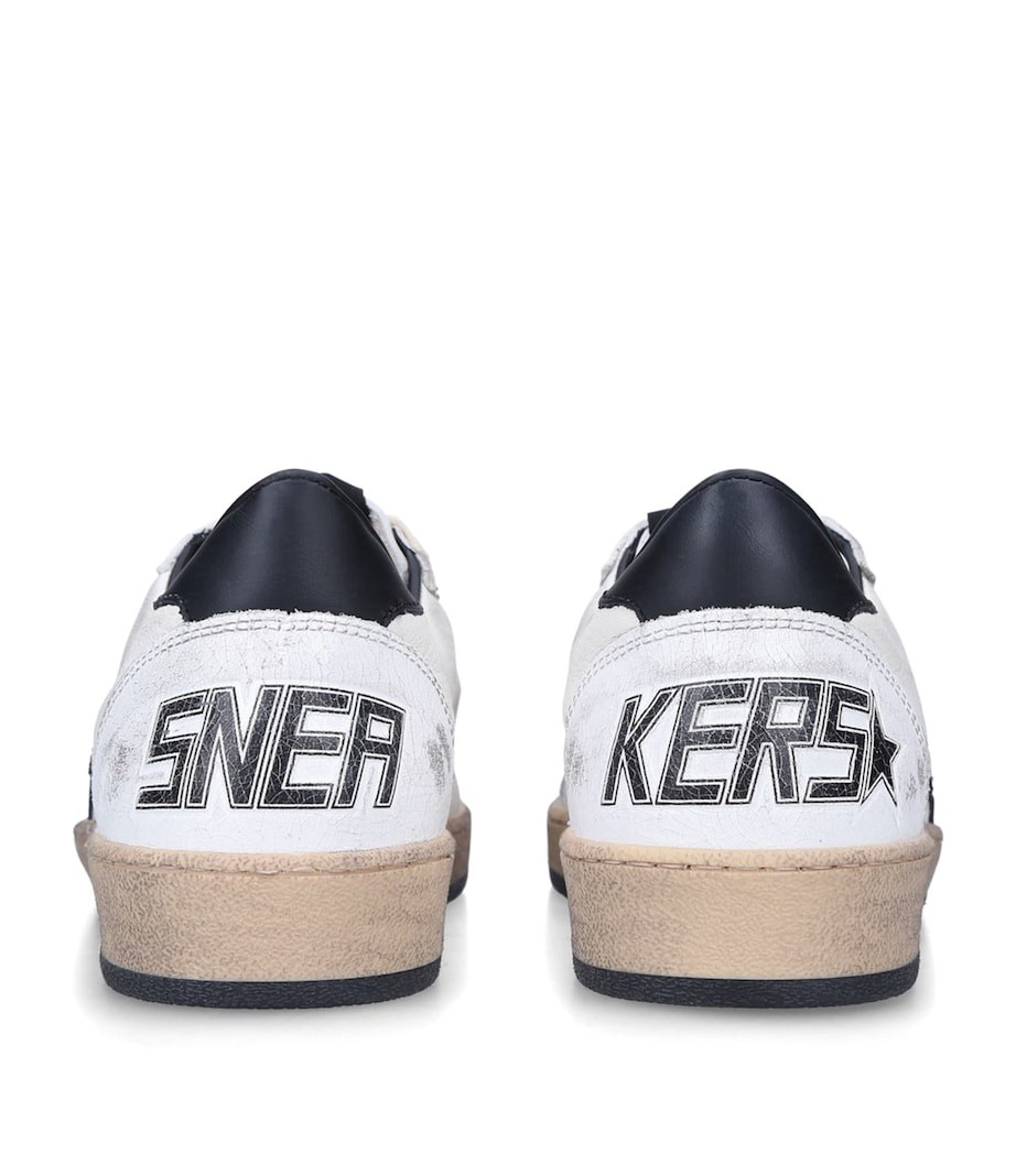 Leather Ball Star Sneakers WHITE/BLK Image 4