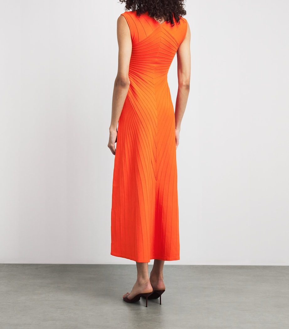 Cult Gaia Womens Knitted Maia Maxi Dress Tangelo Image 4