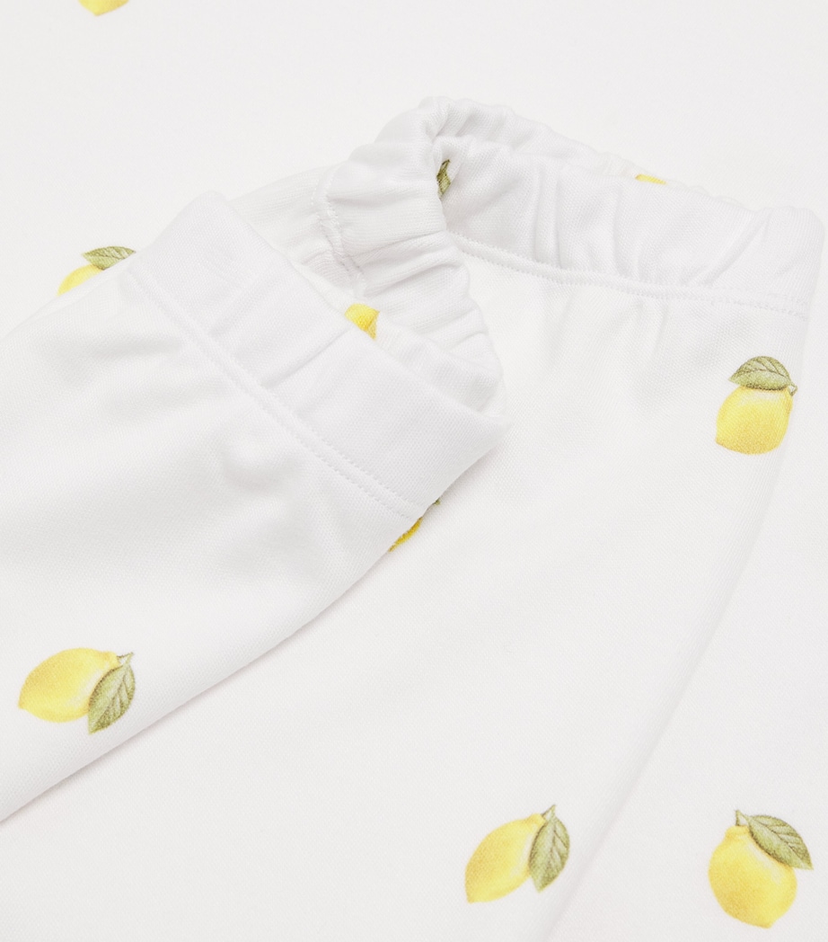 Rosa & Blue Cotton Lemon Print Pyjama Set (8-9 Years) Lemon Image 3