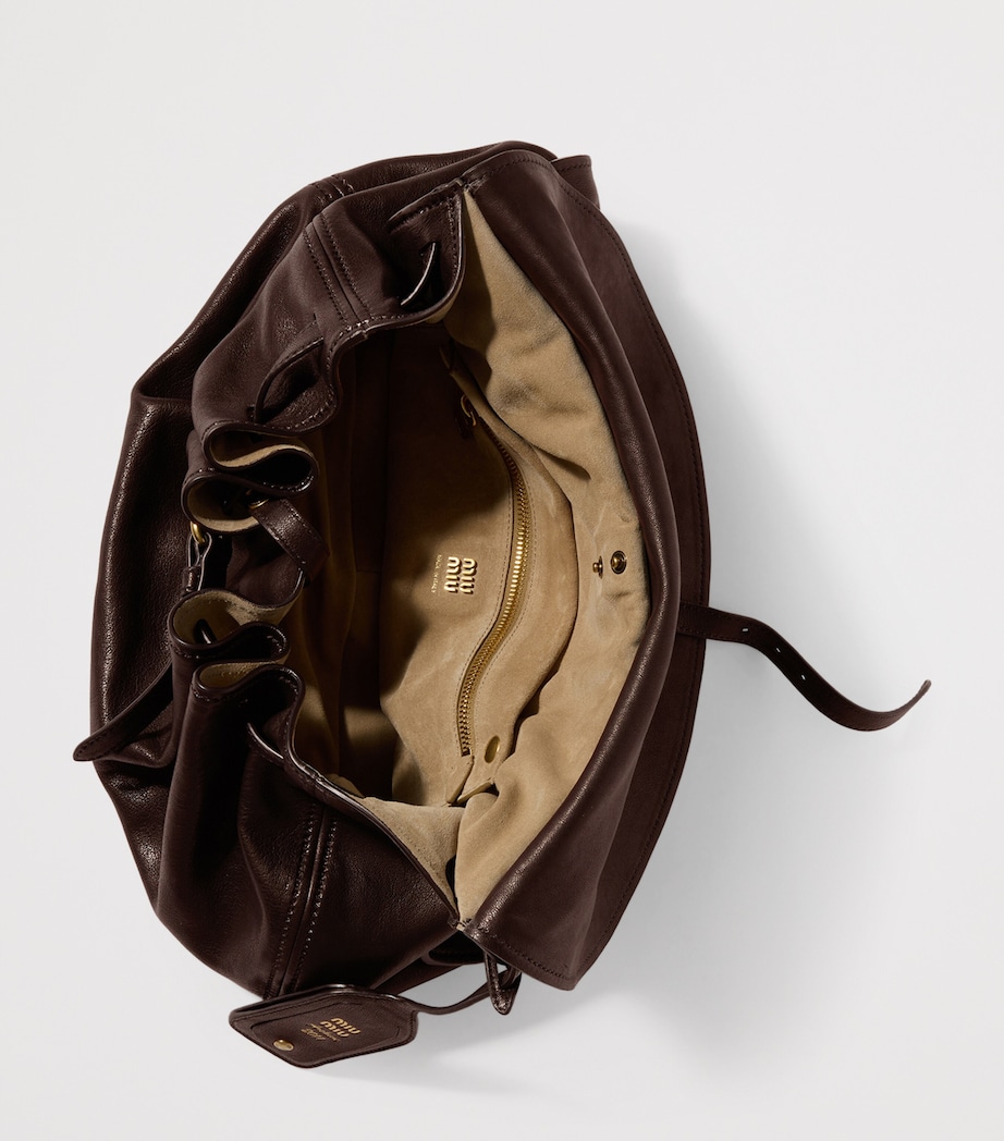 Miu Miu Leather Rendez-Vous Shoulder Bag Brown Image 4