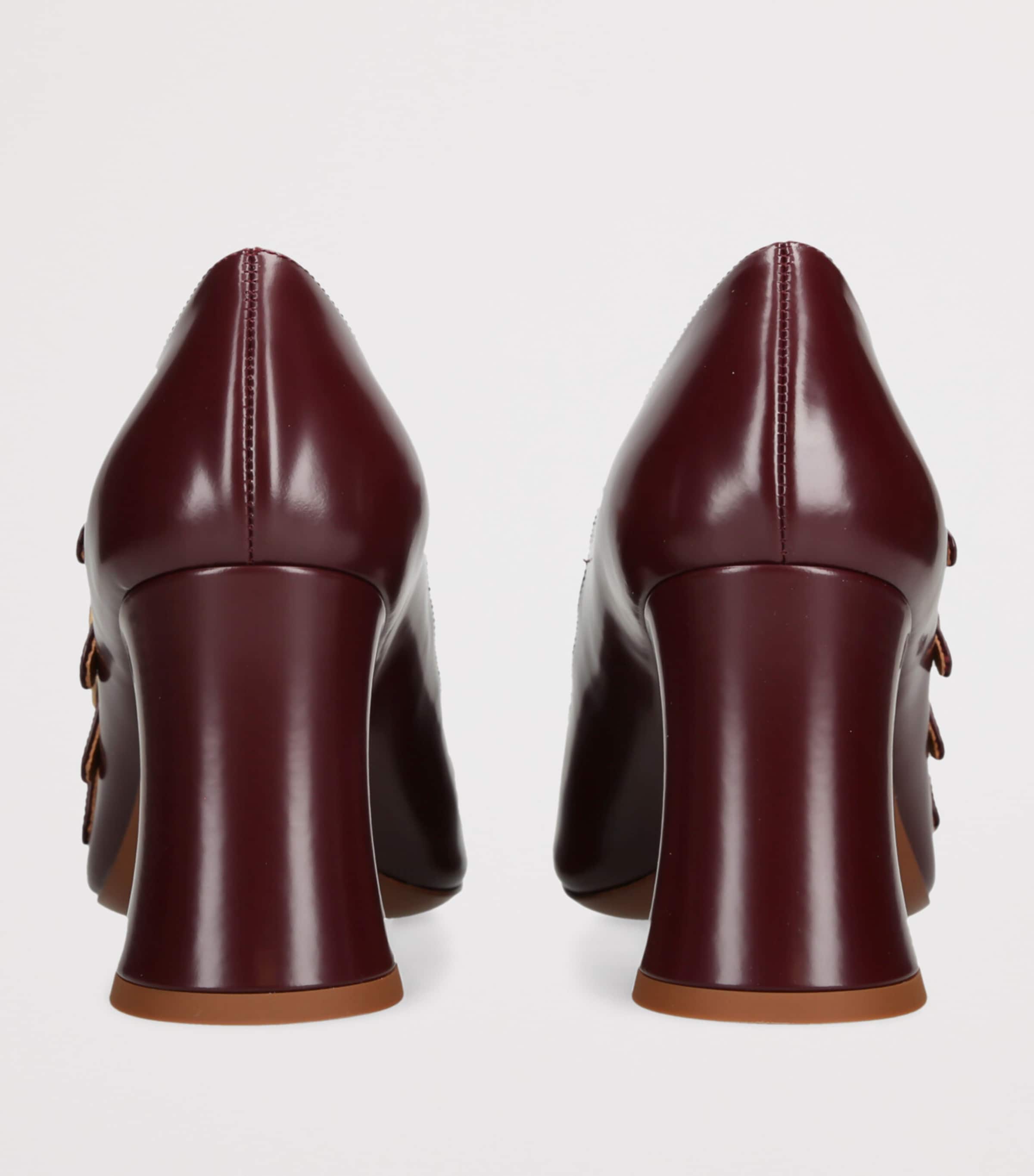 Chloé Womens Leather Janis Pumps 85 Purple Image 2