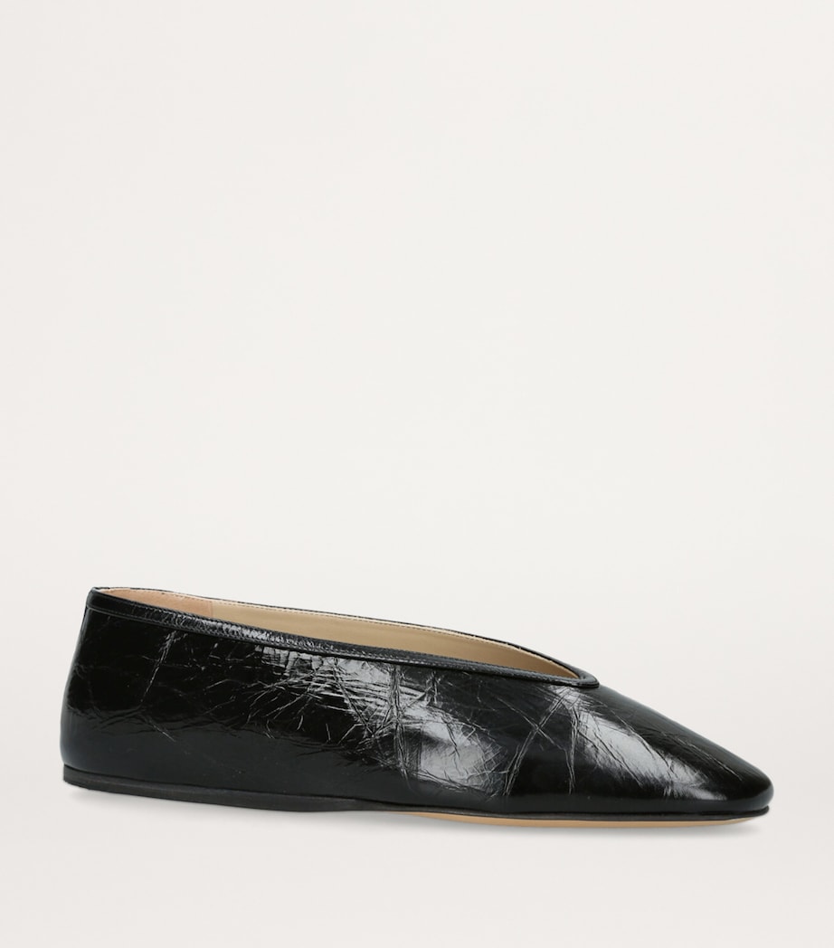Patent Leather Luna Ballet Flats BLACK Image 3
