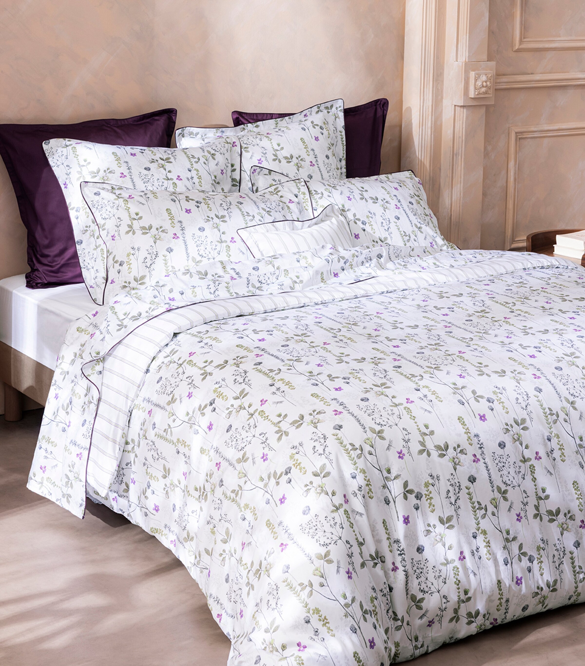 Alexandre Turpault Organic Cotton Bucolique King Duvet Cover (230cm x 220cm) White Image 3