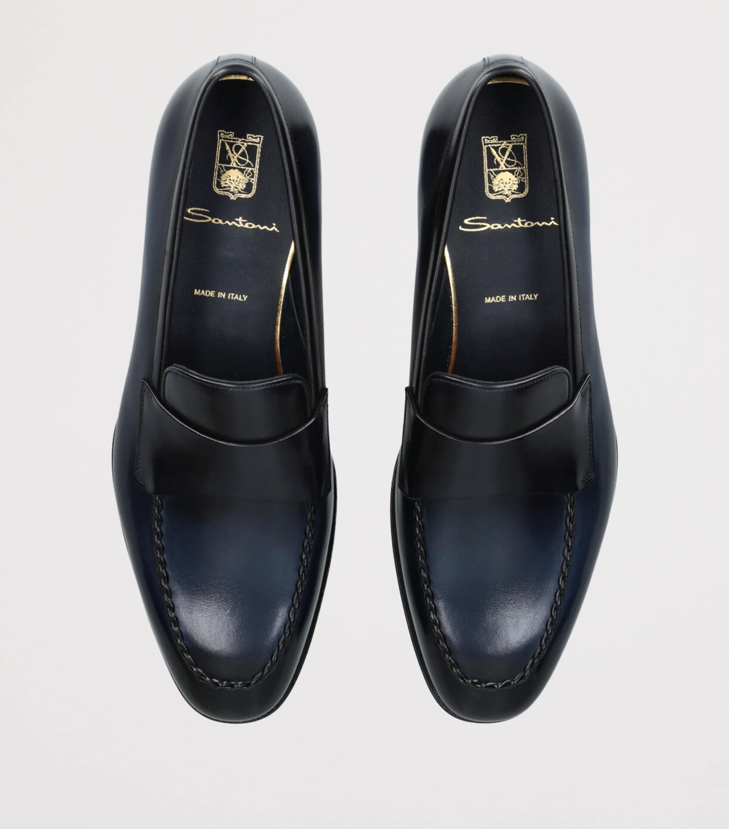 Leather Arco Loafers NAVY Image 4