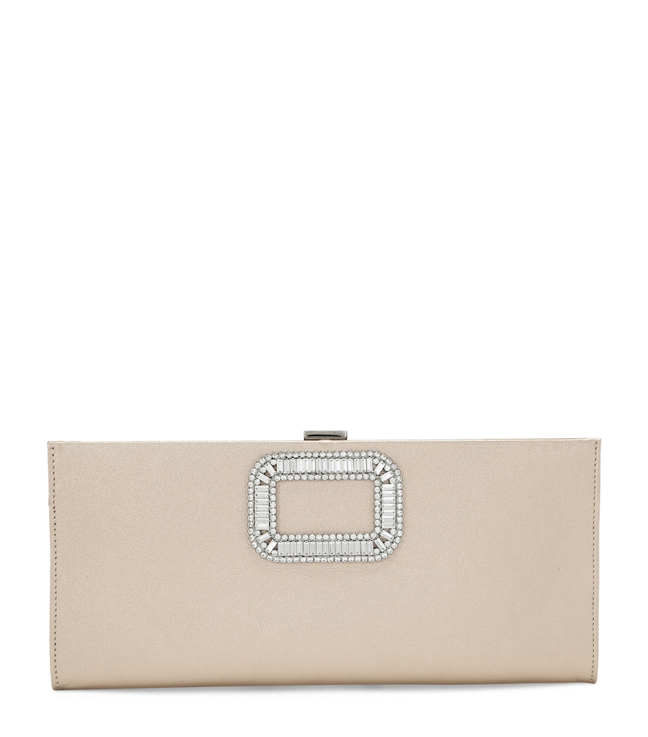 Leather Pilgrim Clutch Bag CHAMPAGNE Image 1