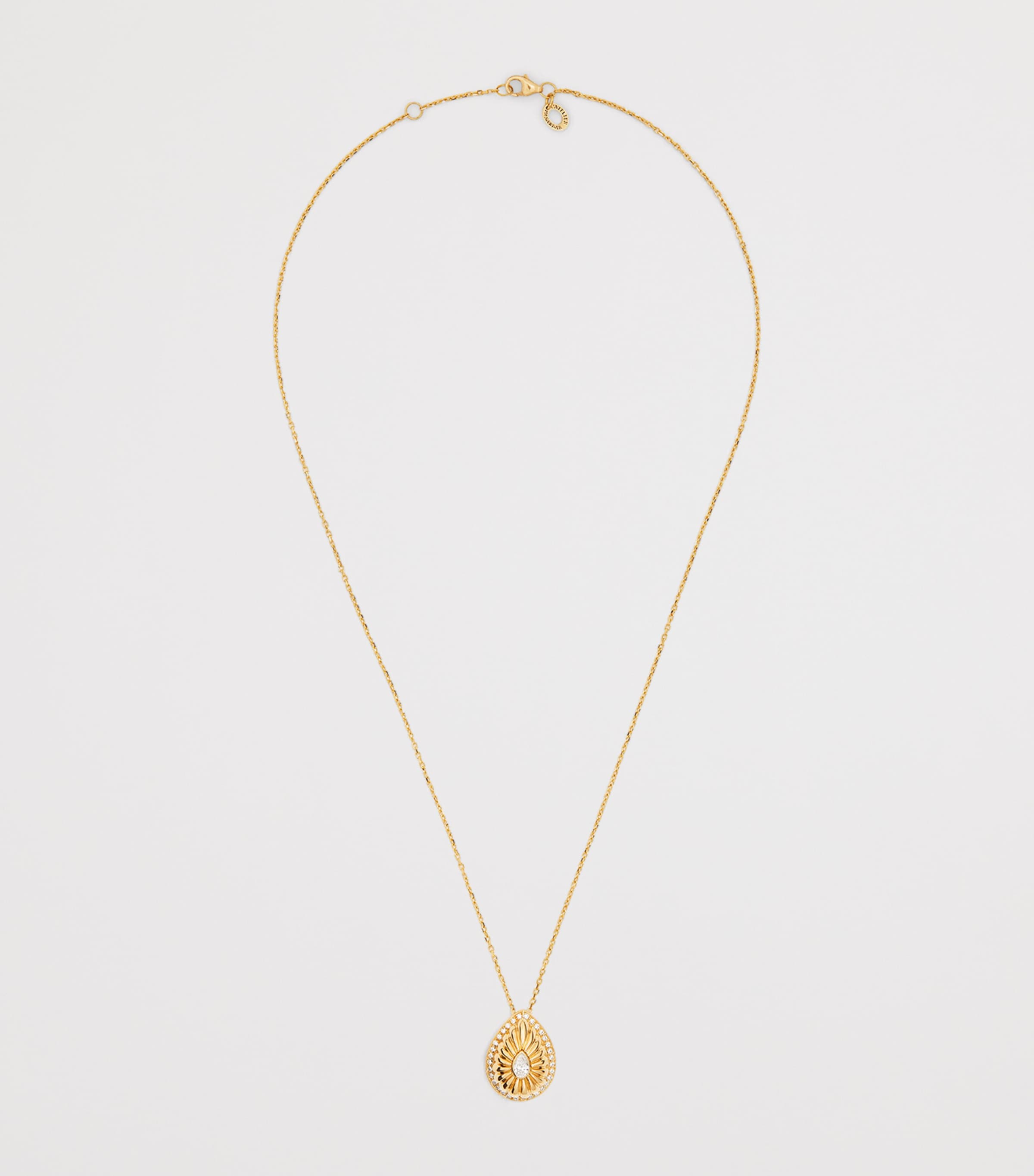Yellow Gold and Diamond Bond Street Necklace YELLOW GOLD Image 3