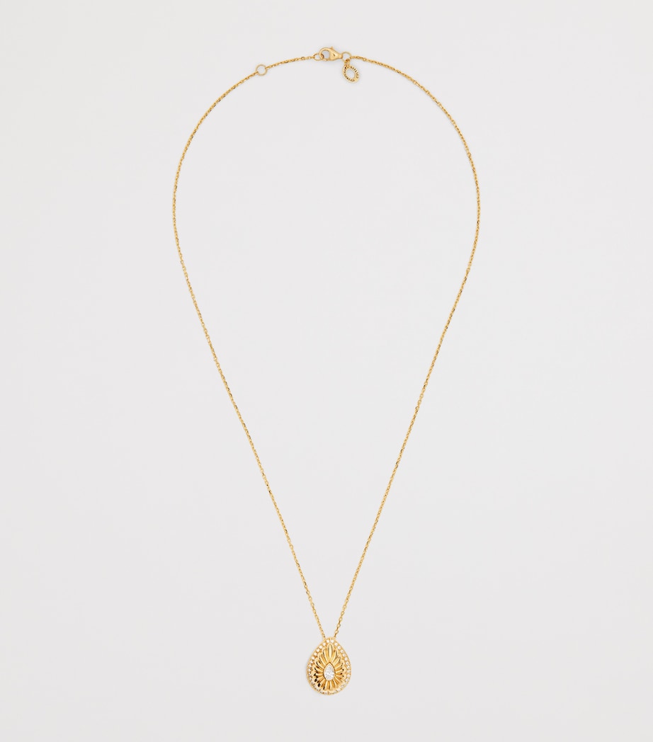 Yellow Gold and Diamond Bond Street Necklace YELLOW GOLD Image 3