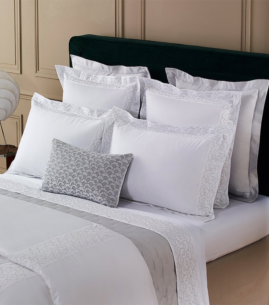 Festons Double Flat Sheet (240cm x 295cm) BLANC Image 2