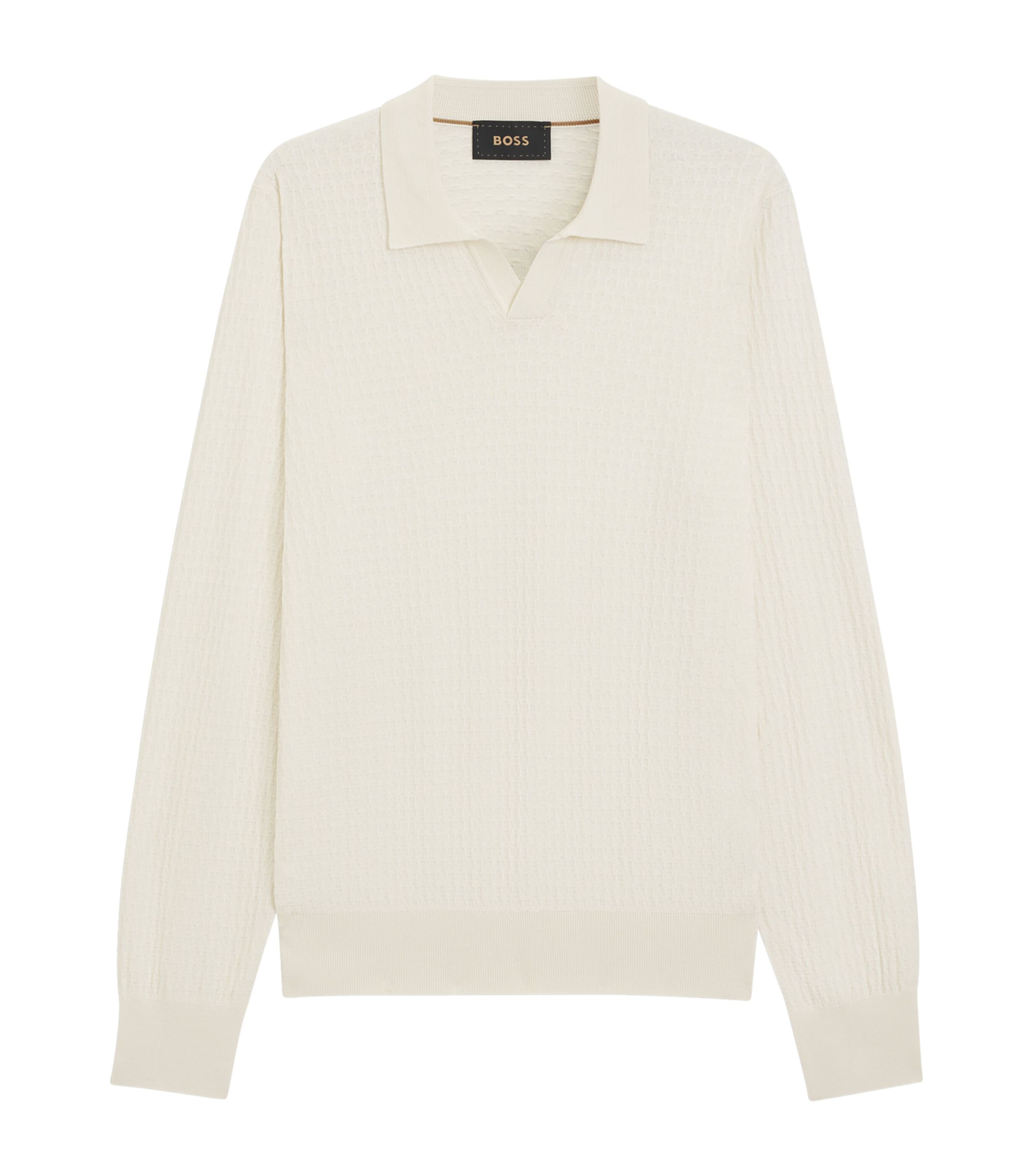 BOSS Mens Silk Polo Sweater Image 1