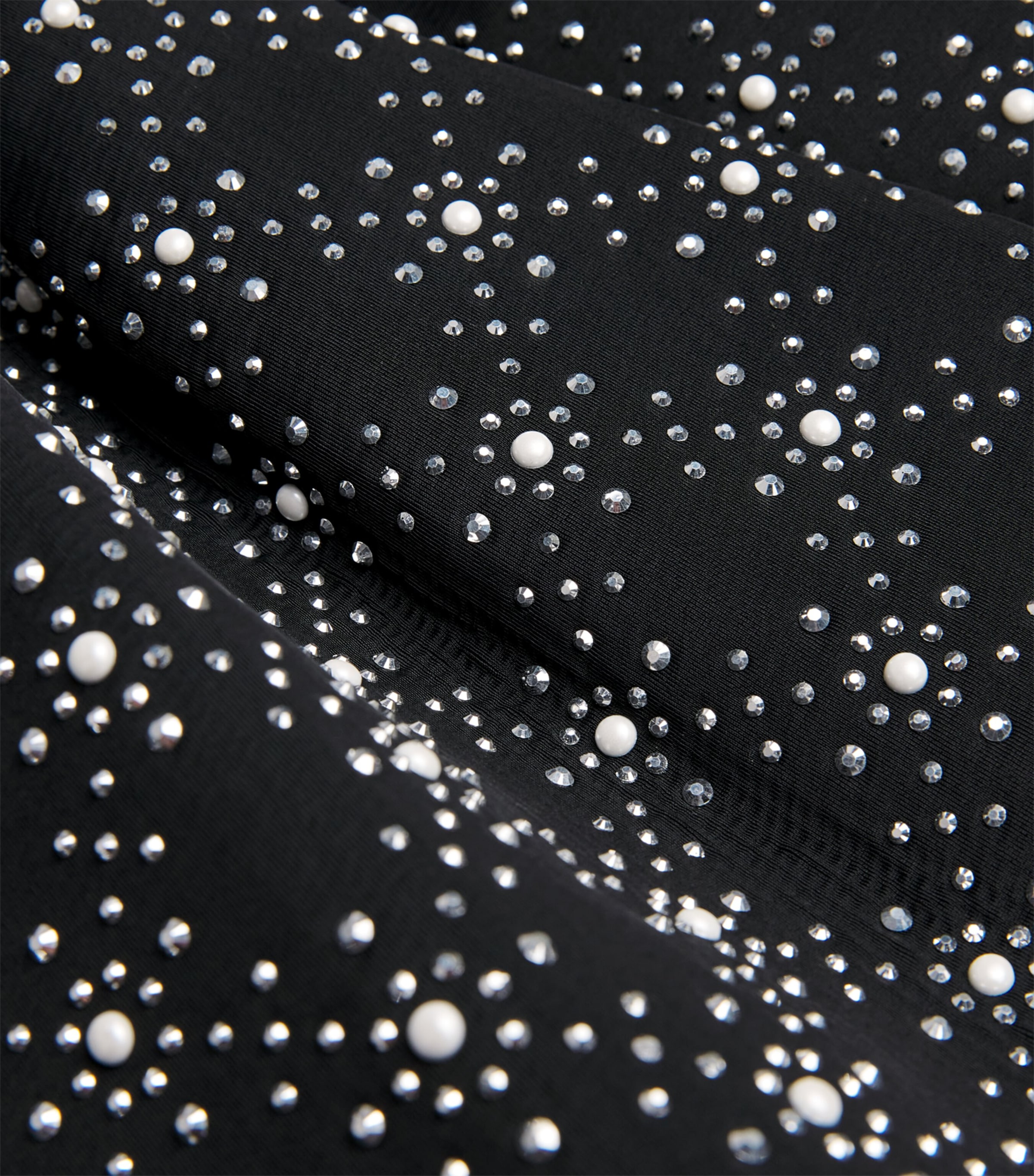 Embellished Mini Skater Skirt BLACK Image 5