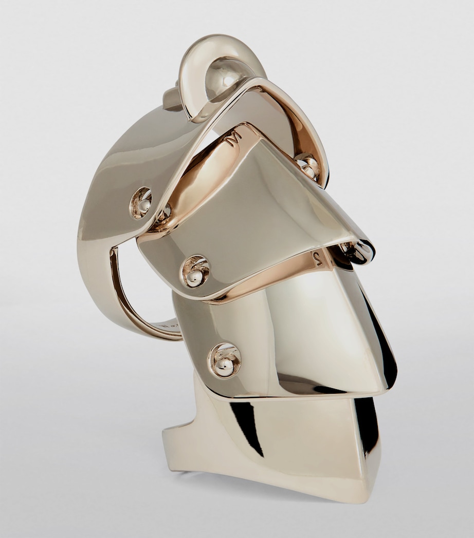 Sterling Silver Armour Ring P019-PLATINUM Image 6