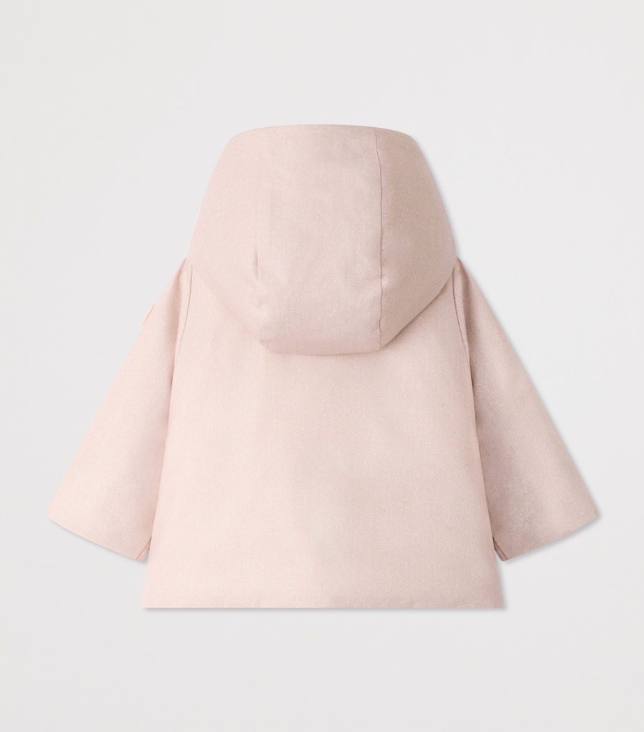 Bonpoint Faux Fur-Lined Hooded Coat (6-18 Months) Beige Chine Image 2