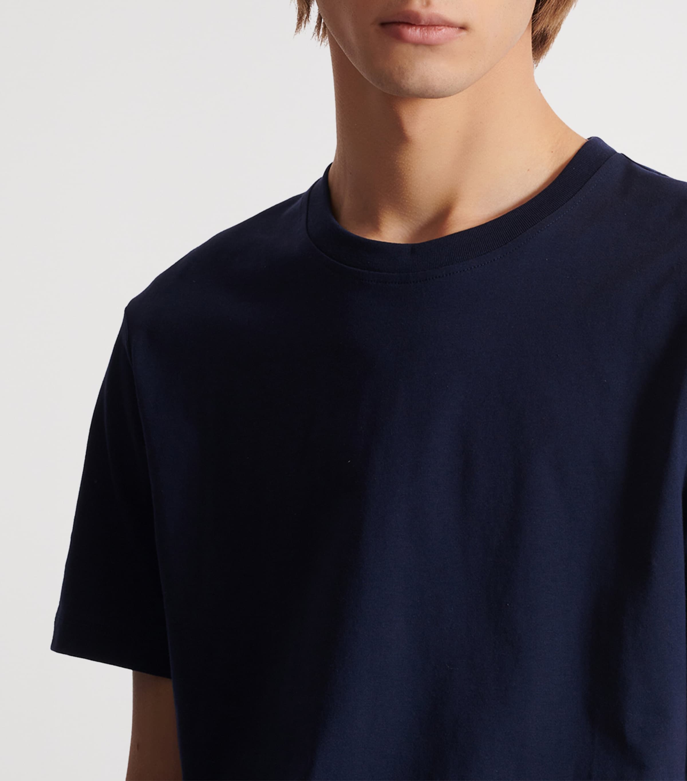 Logo Stamp T-Shirt SIV MARINE/BLANC Image 3