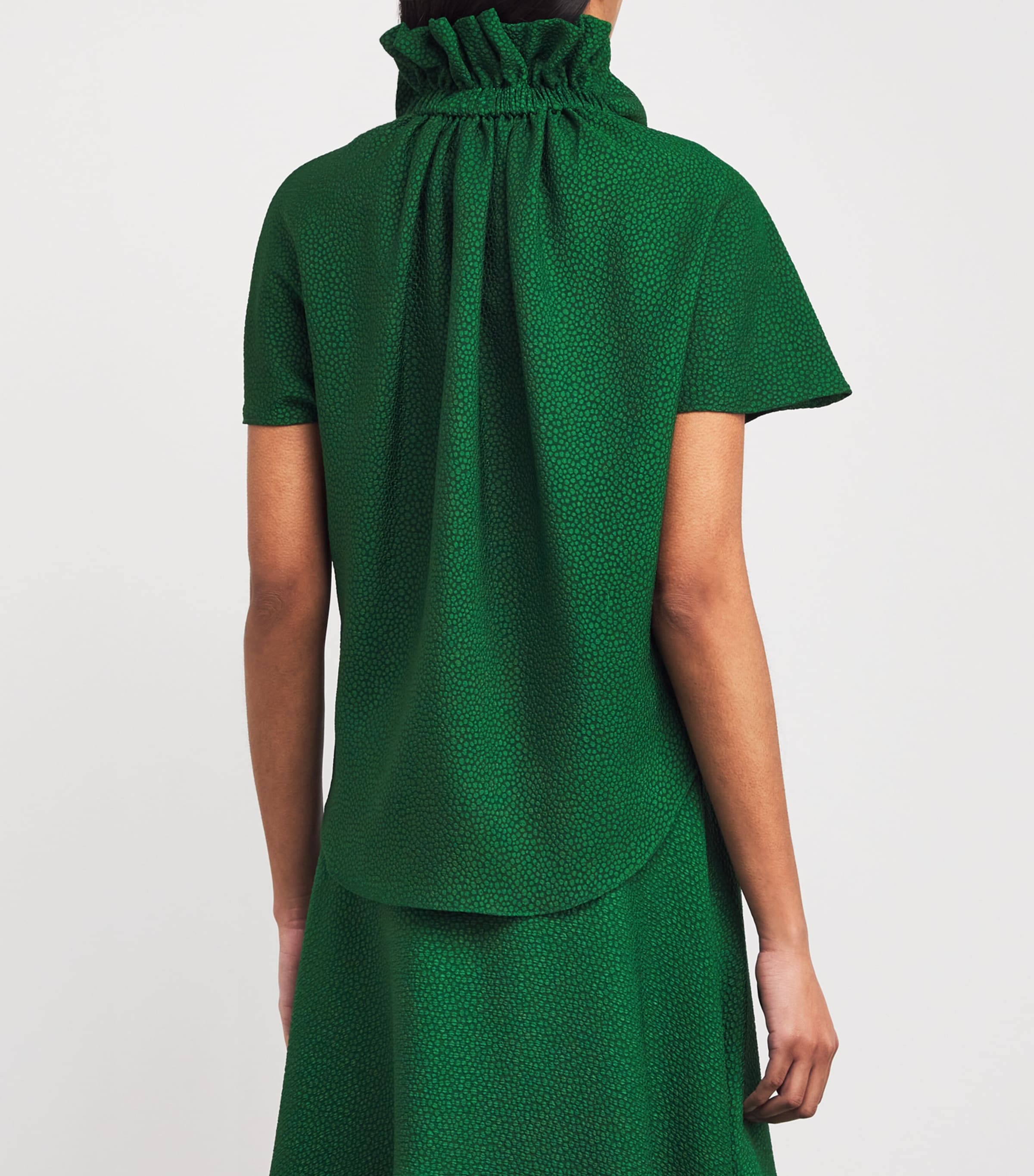 Bubble Jacquard Ruff Blouse BOT Image 4