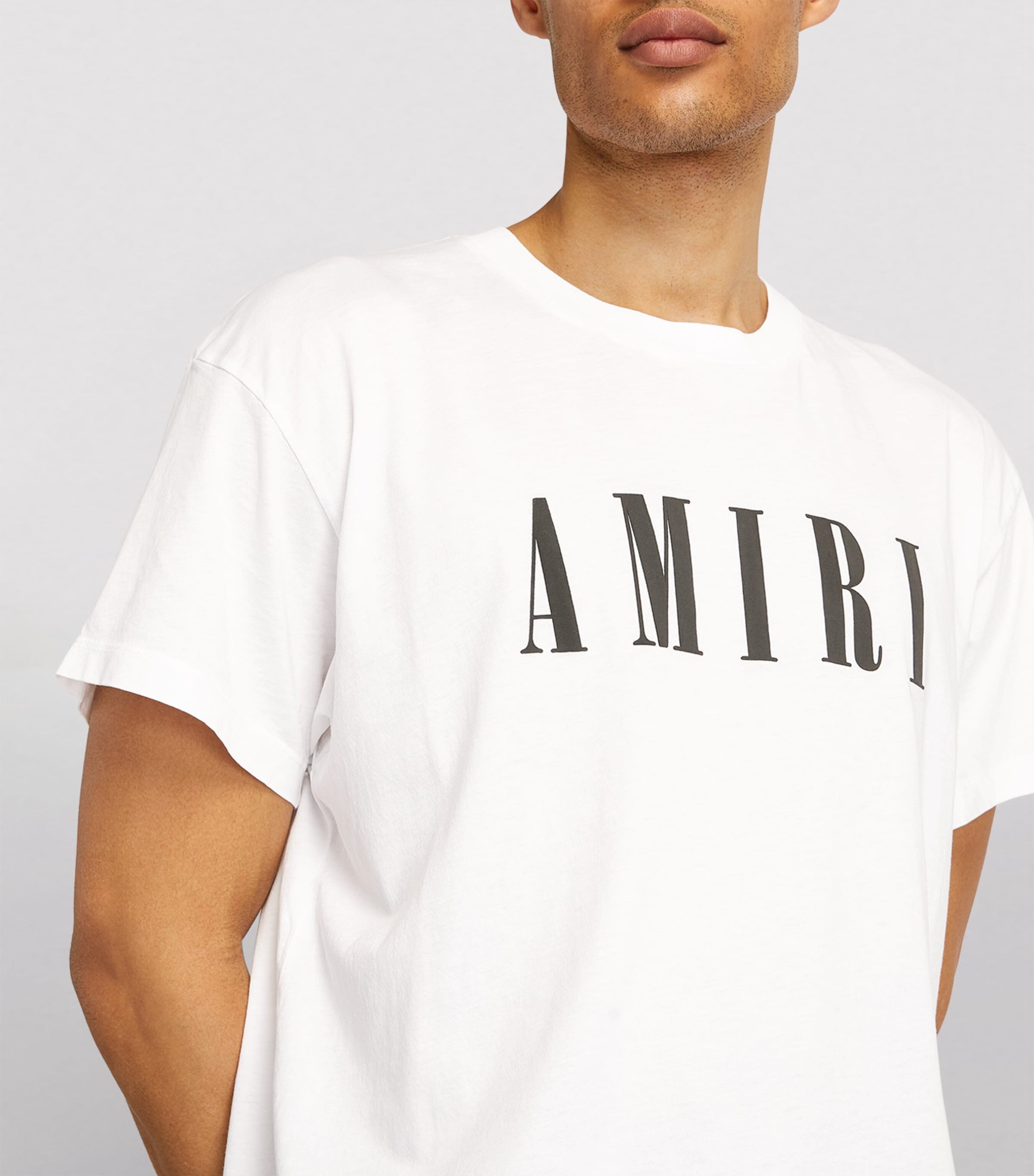 AMIRI Mens Cotton Logo T-Shirt White Image 5