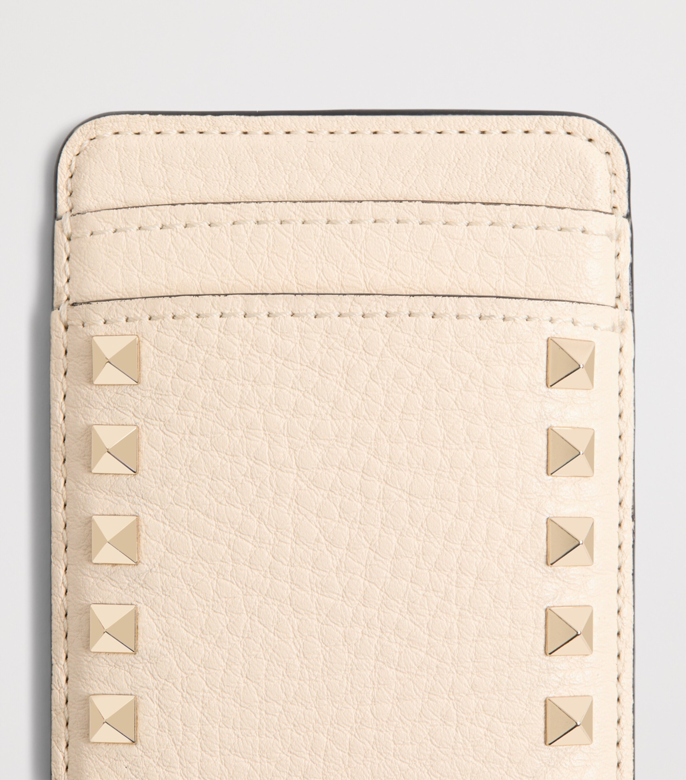 Valentino Garavani Leather Rockstud Magnetic Card Holder Image 4
