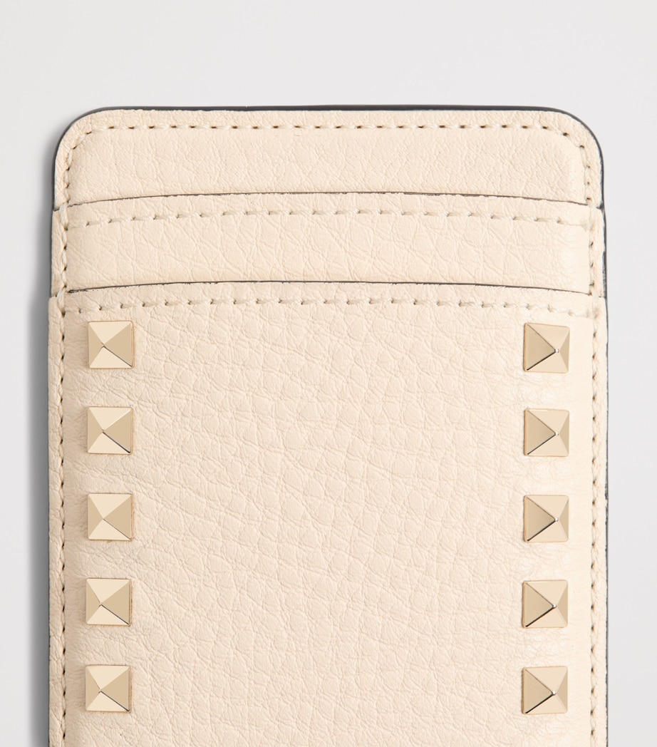 Valentino Garavani Leather Rockstud Magnetic Card Holder Image 4
