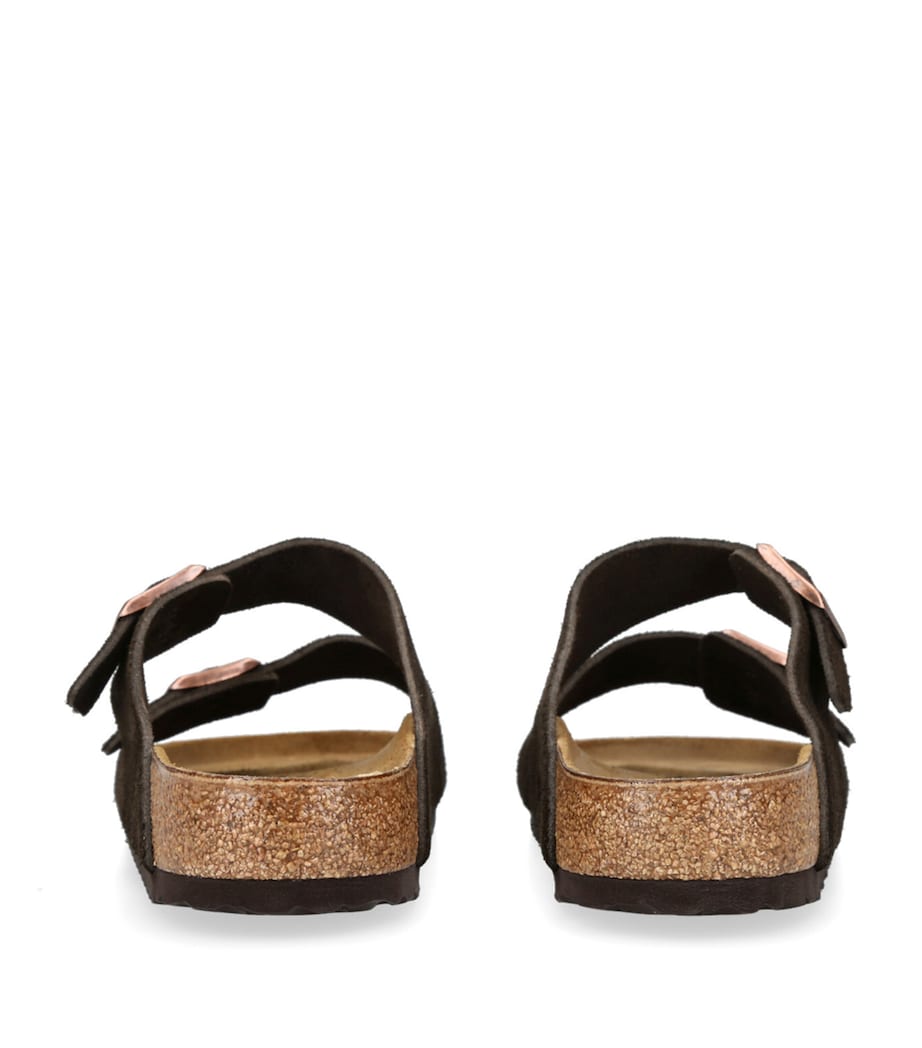 Birkenstock Suede Arizona Sandals Dark Brown Image 2