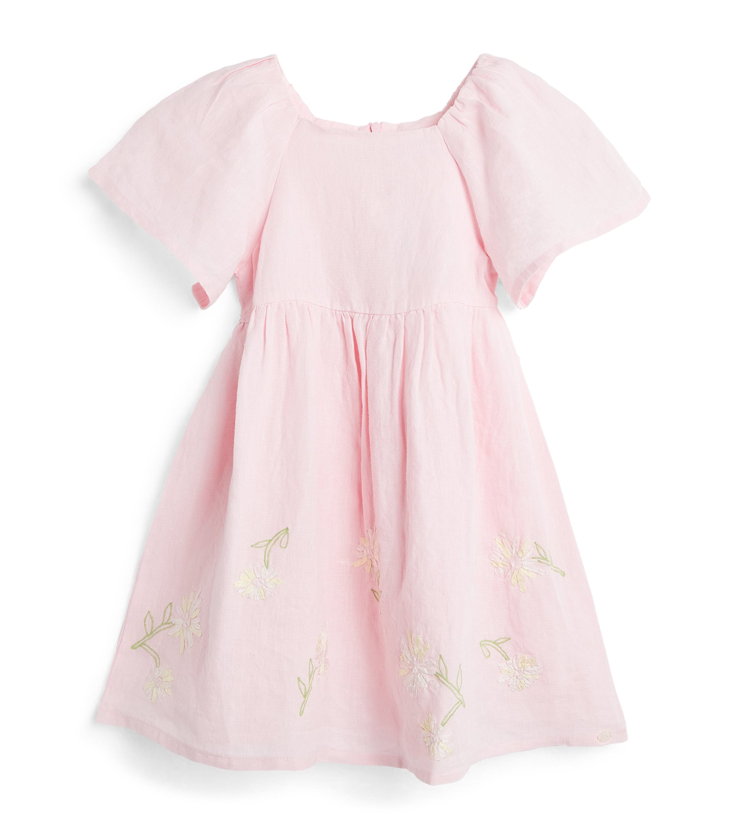 Linen Embroidered Dress (2-12 Years) 32AZALÉE Image 1