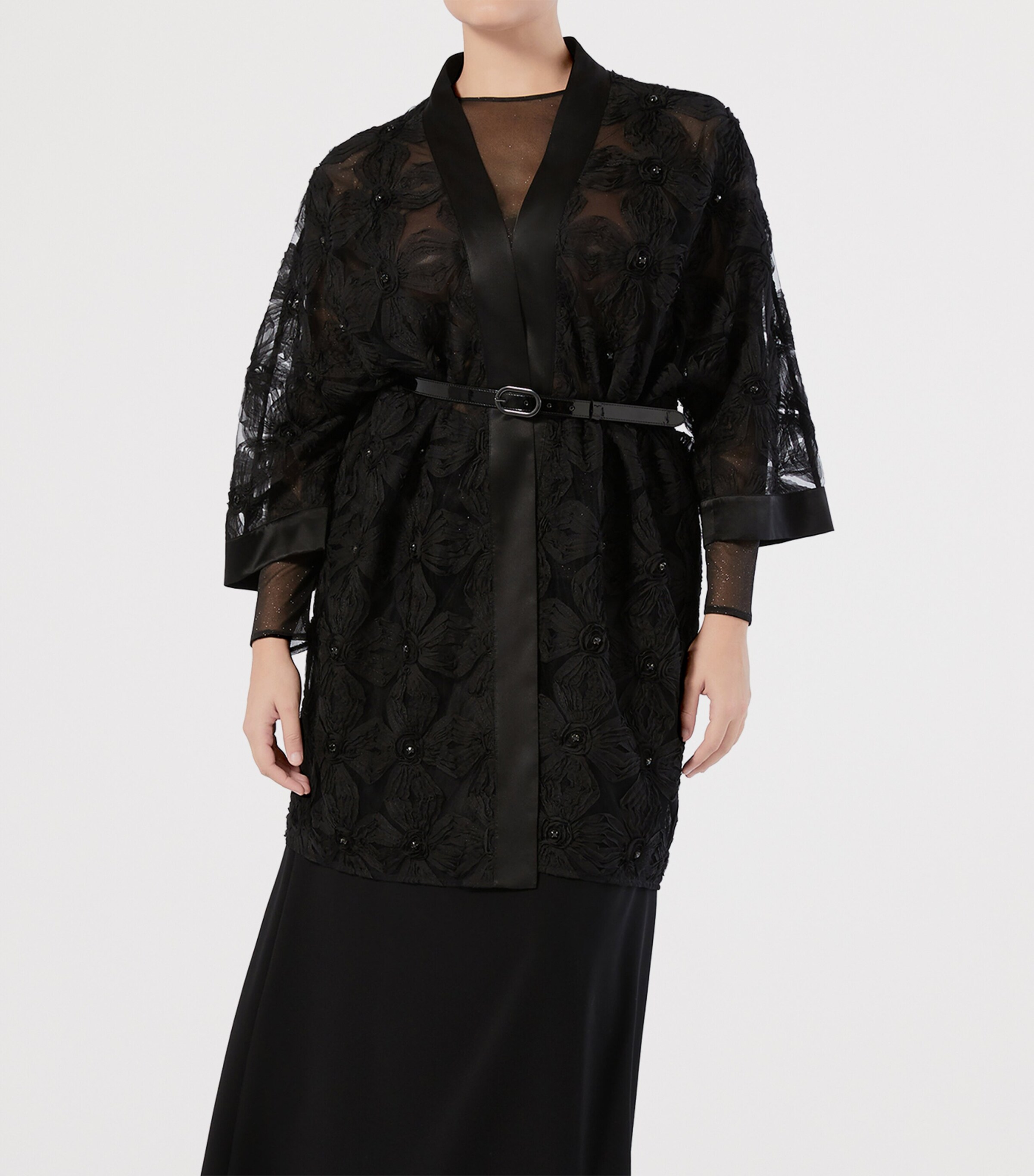 Sheer-Detail Vallet Jacket BLACK Image 4