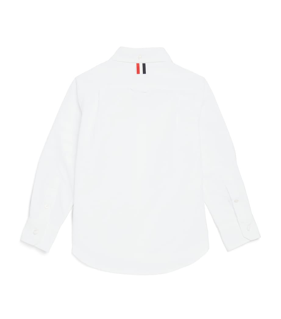Thom Browne Kids 4-Bar Oxford Shirt (2-12 Years) White Image 3