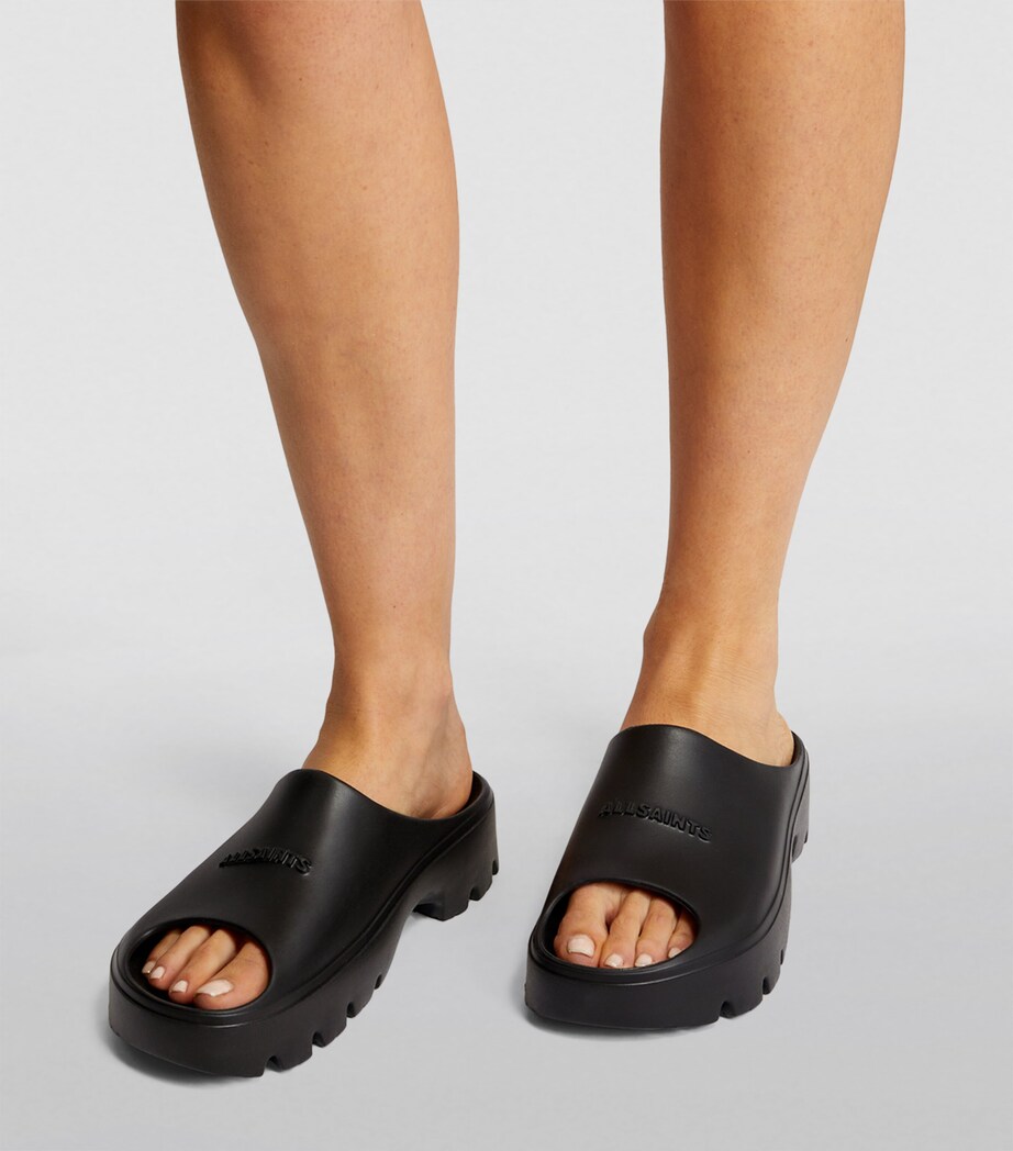 AllSaints Eclipse Flatform Slides | Harrods UK