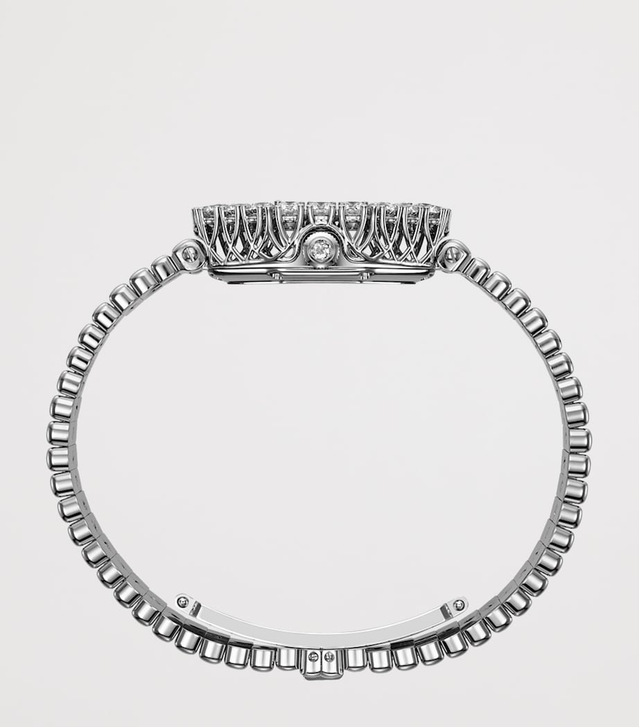 White Gold and Diamond Octagonal L'Heure du Diamant Watch 32mm 18K WHITE GOLD Image 3