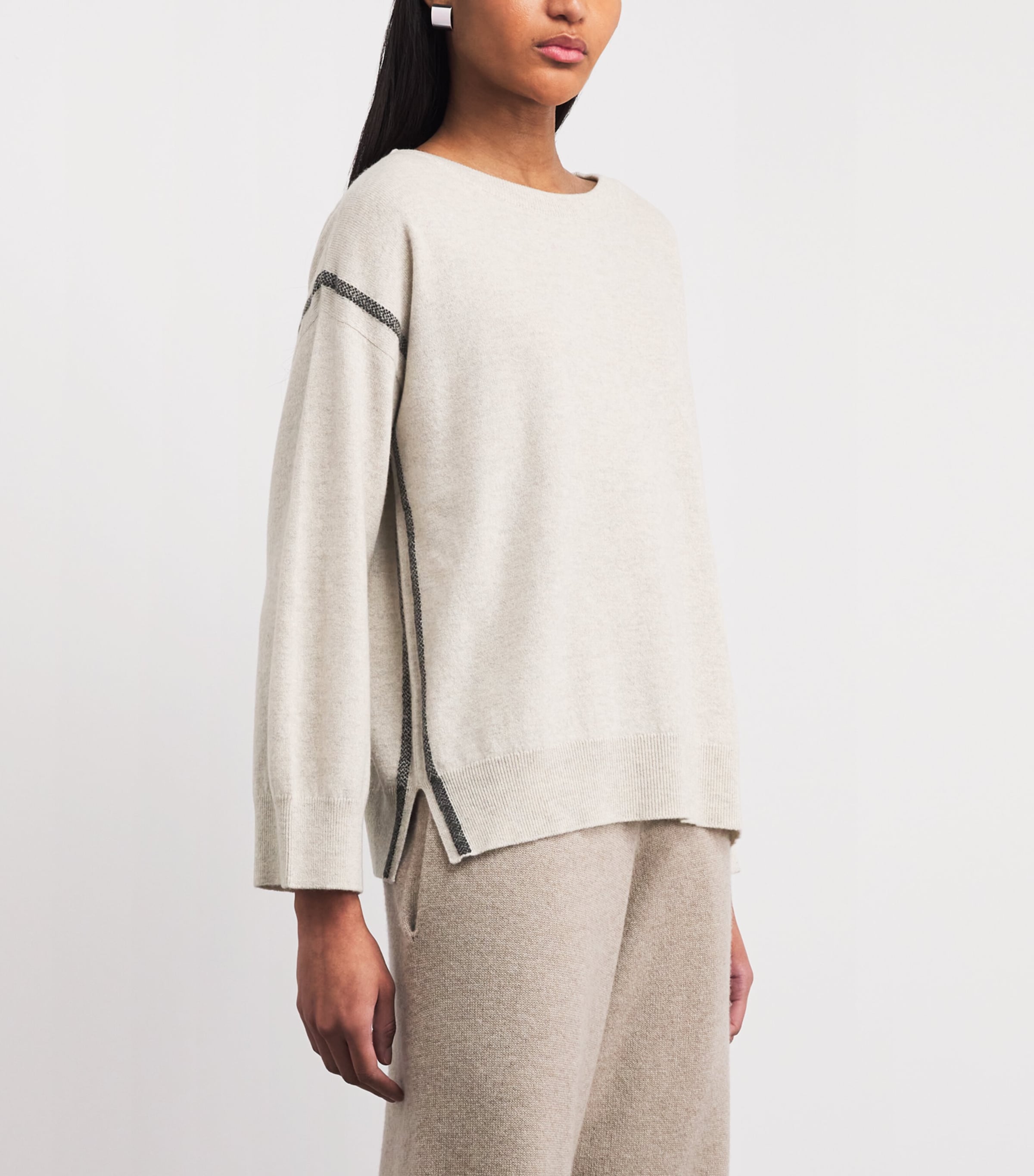 Johnstons Of Elgin Womens Cashmere Tilda Sweater Lunan Sand Image 4