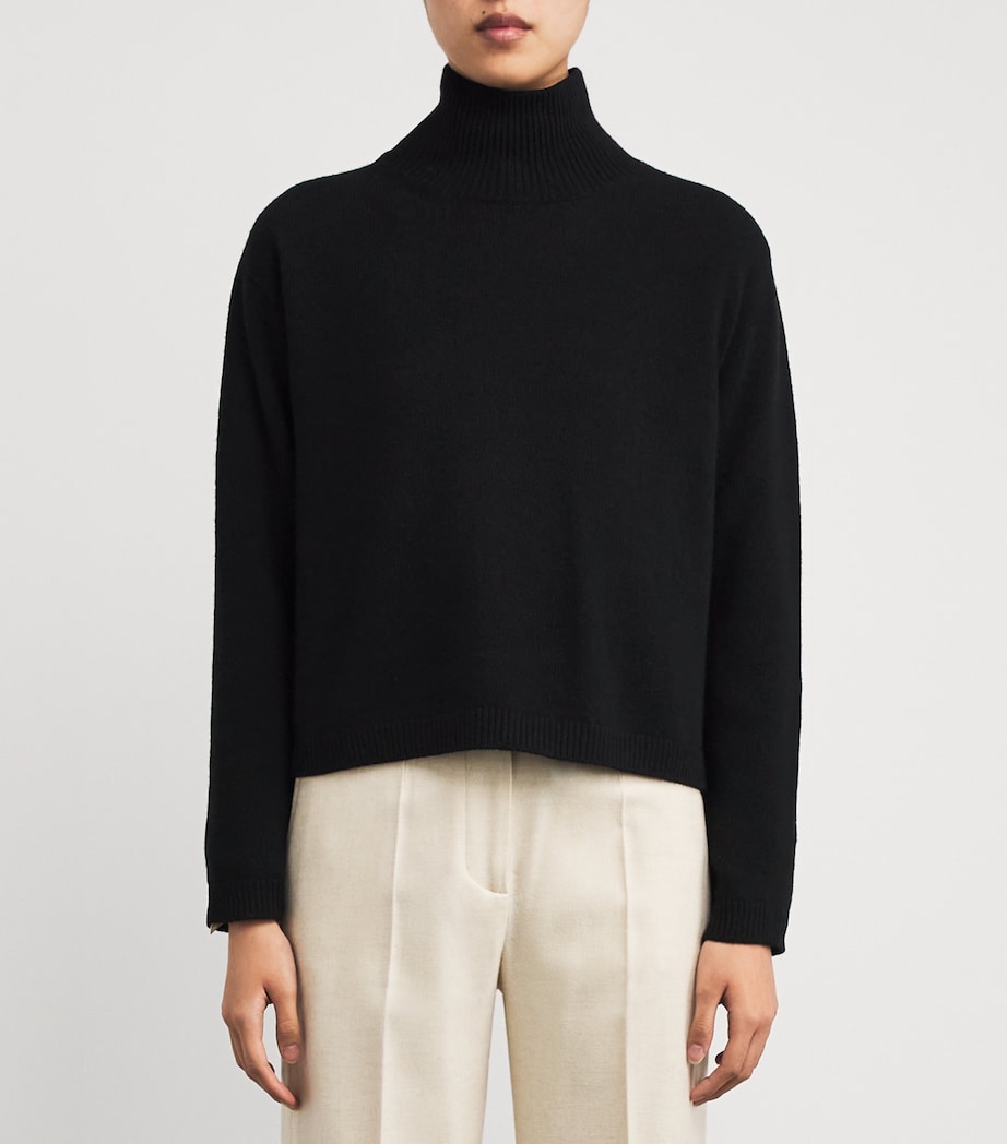 Wool-Cashmere Rollneck Sweater BLACK Image 3