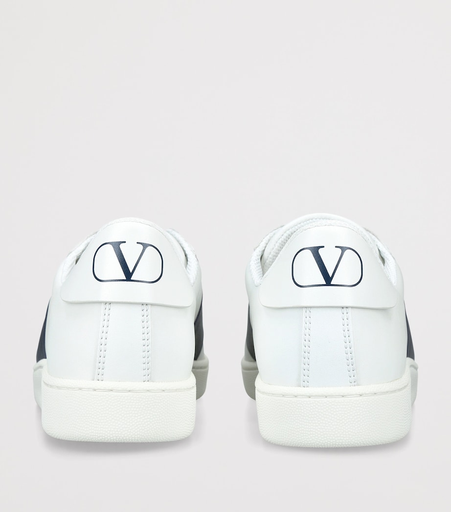 Valentino Garavani Leather Open Royco Sneakers White/navy Image 2