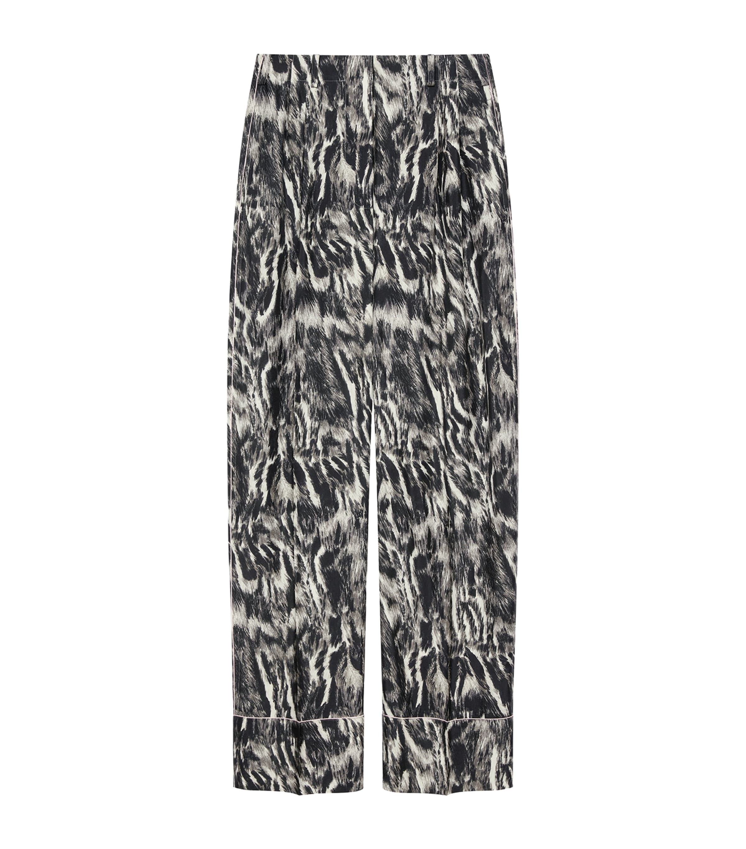 Silk Printed Trousers MULTICOLORED Image 1
