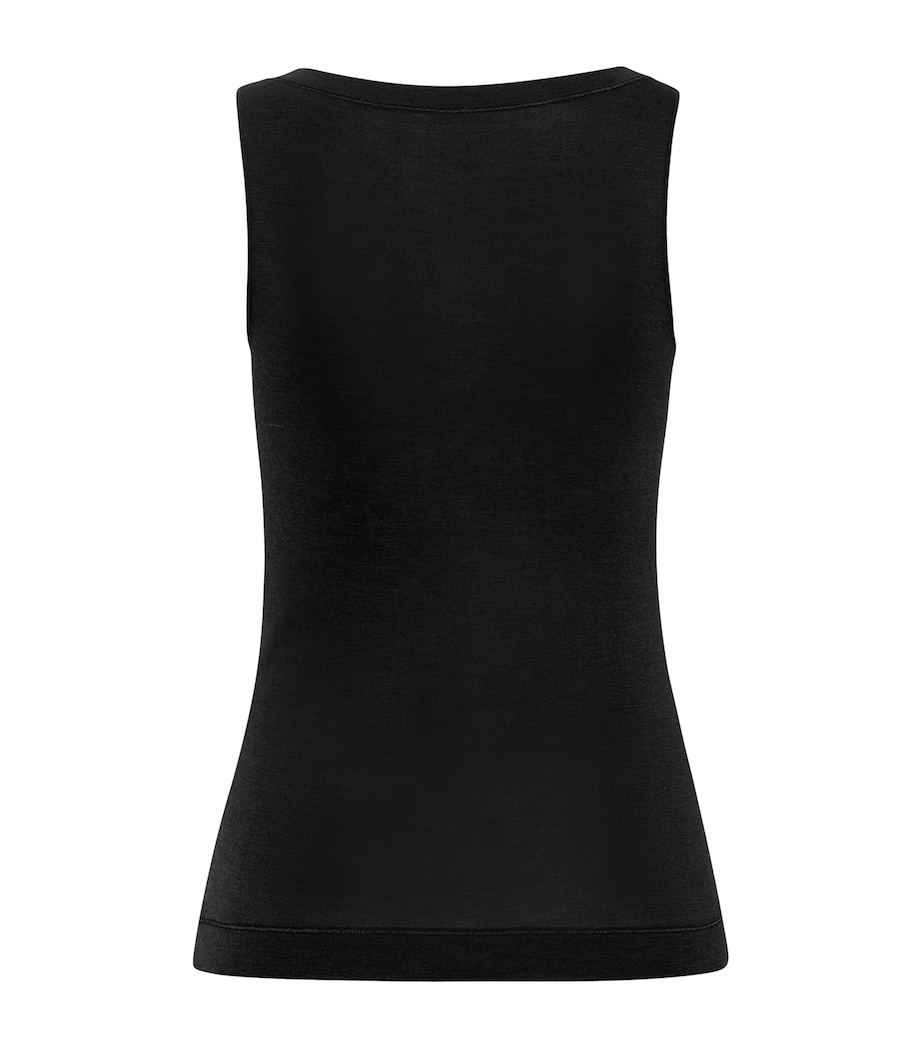 Silk-Cashmere Tank Top BLACK Image 2