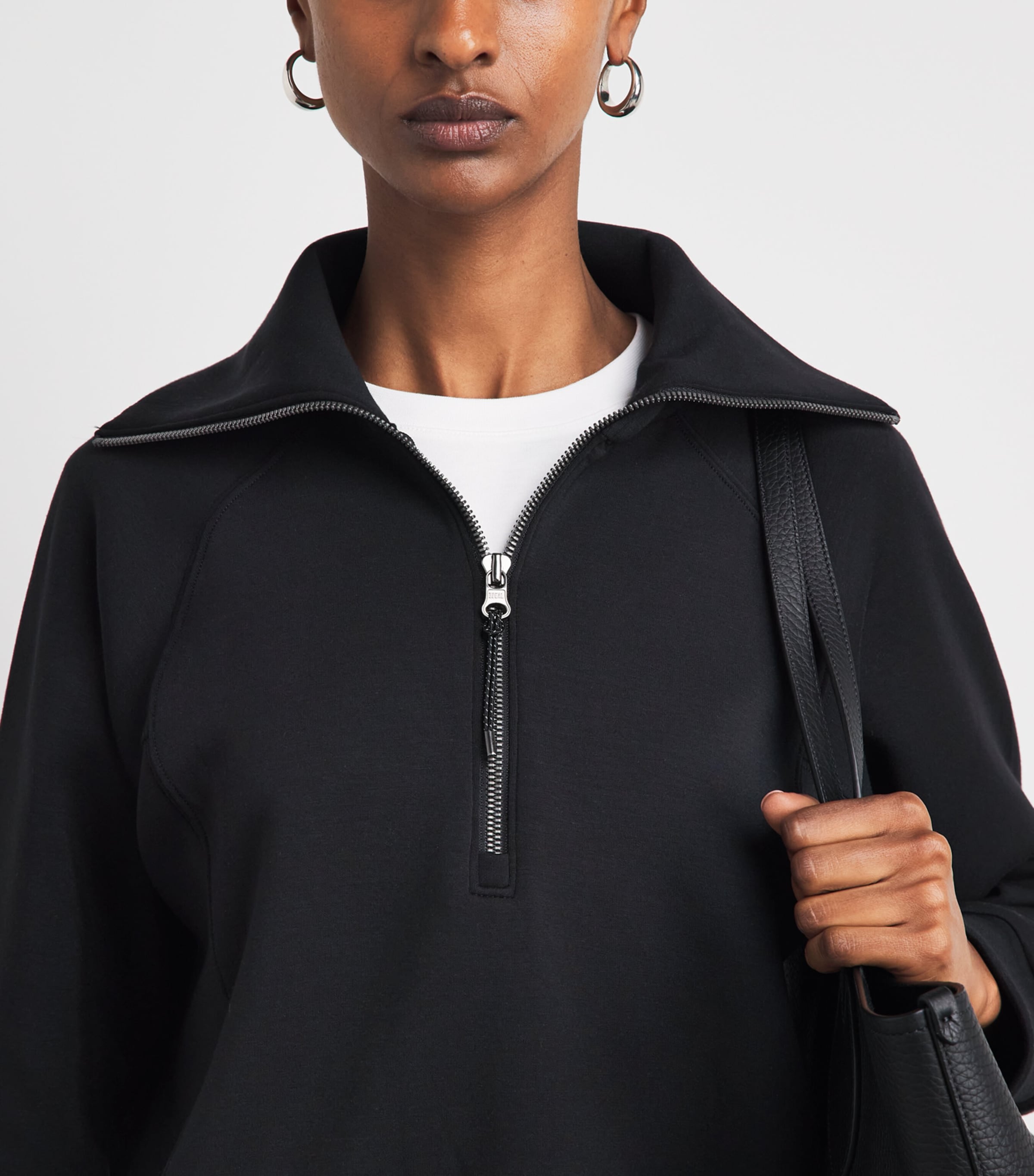 SPANX Womens SPANX AirEssentials Half-Zip Sweater Very Black Image 3
