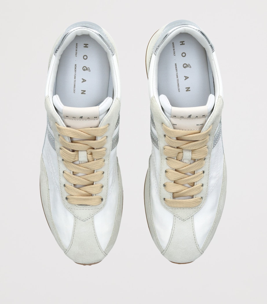 Leather H669 Allacciato Sneakers SILVER COM Image 4