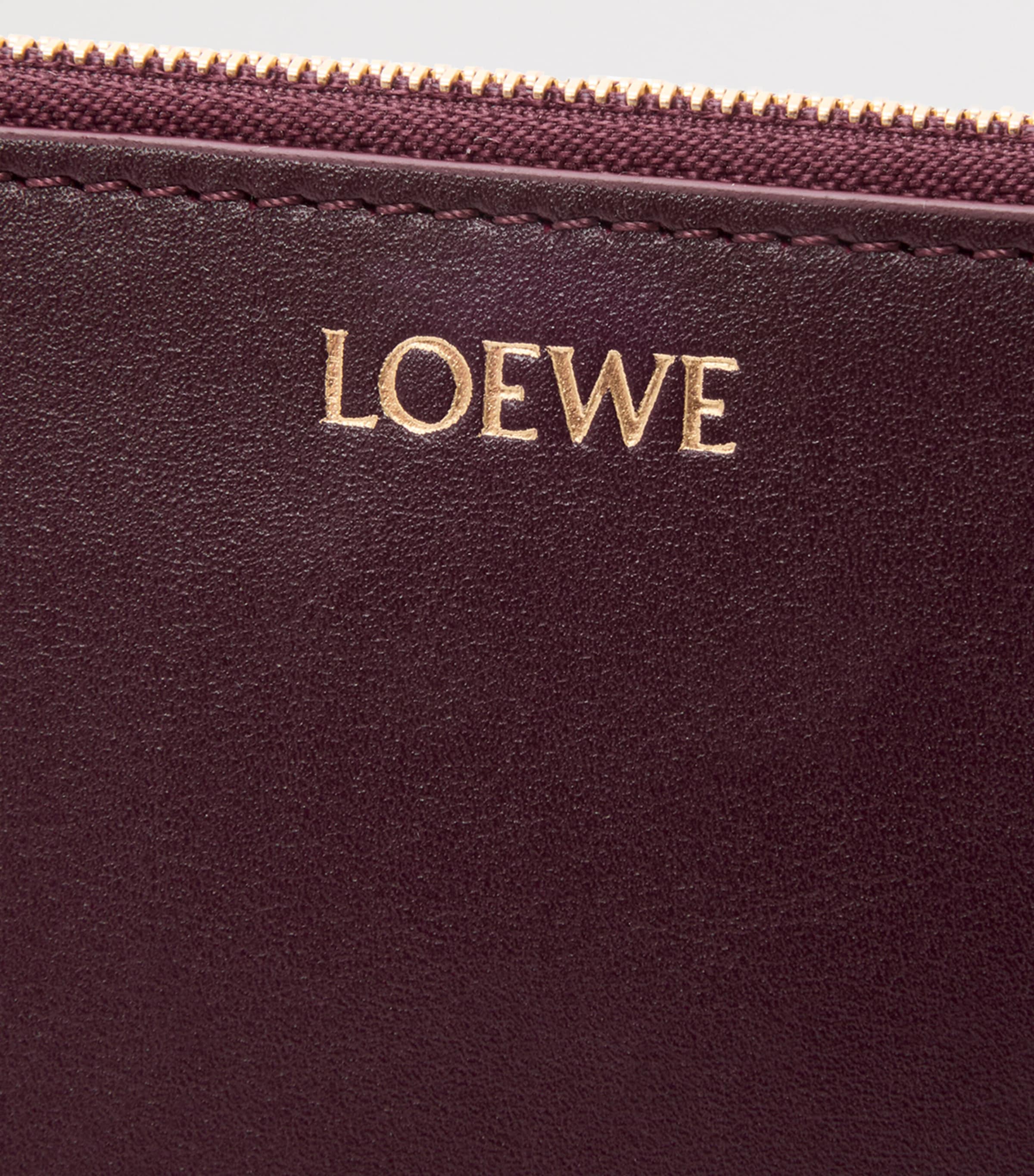 Leather Knot Card Holder DARK BURGUNDY Image 4