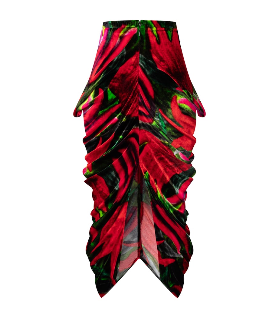 Floral Ruched Maxi Skirt MULTI Image 3